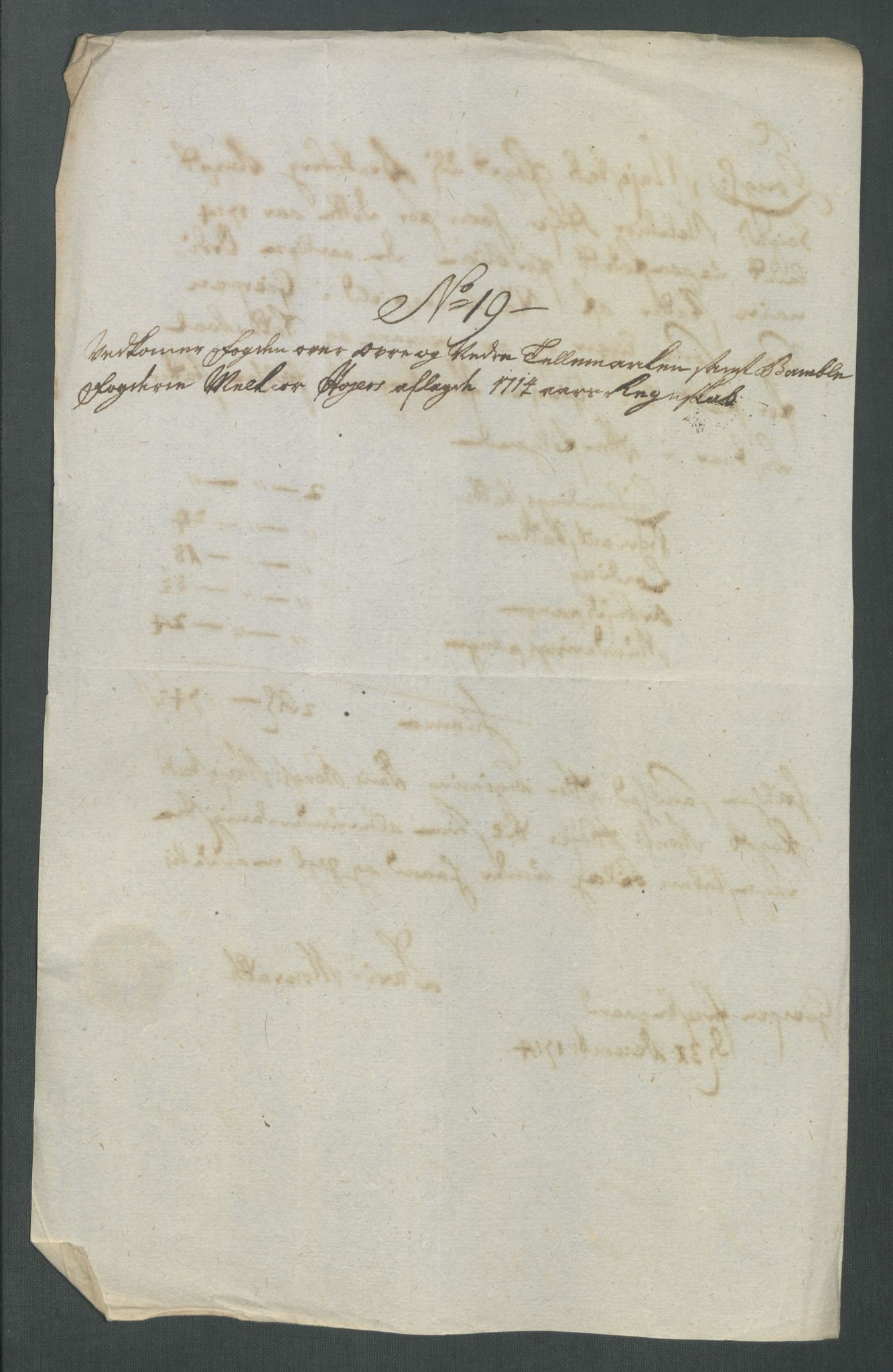 Rentekammeret inntil 1814, Reviderte regnskaper, Fogderegnskap, AV/RA-EA-4092/R36/L2126: Fogderegnskap Øvre og Nedre Telemark og Bamble, 1714, s. 252