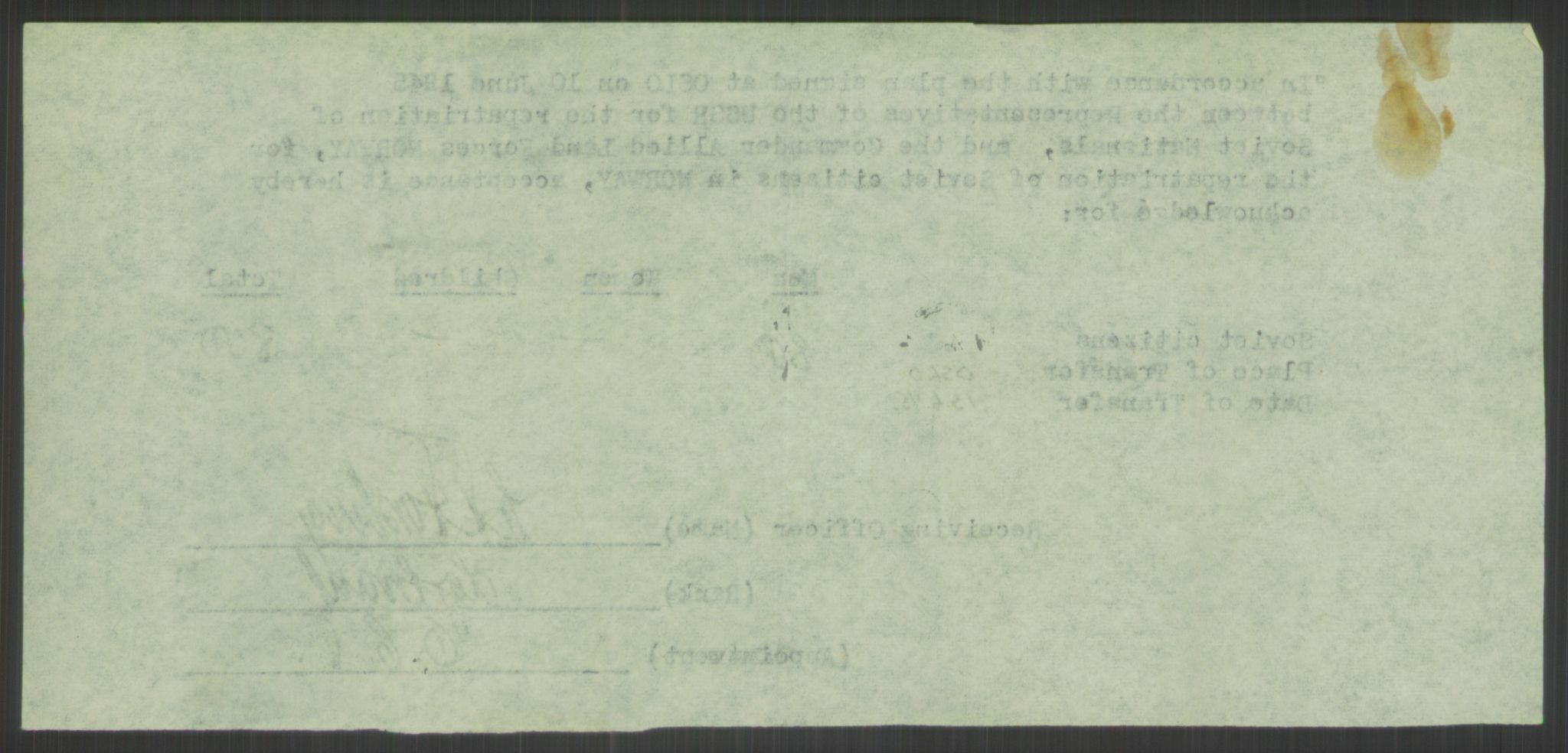 Flyktnings- og fangedirektoratet, Repatrieringskontoret, RA/S-1681/D/Db/L0022: Displaced Persons (DPs) og sivile tyskere, 1945-1948, s. 415