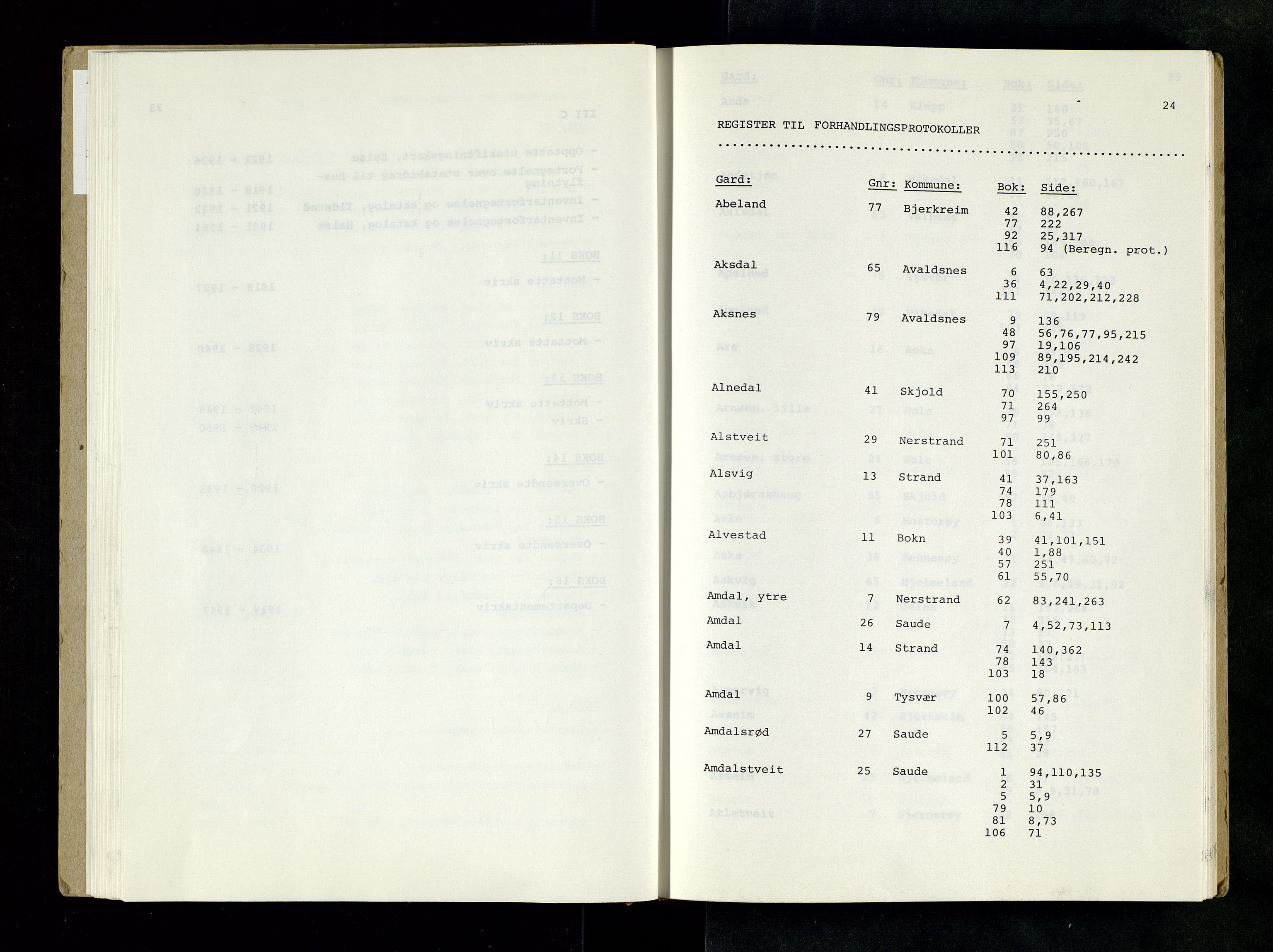 Rogaland jordskifterett, SAST/A-102426/Oaa/L0001: Katalog og register, 1859-1974, s. 24