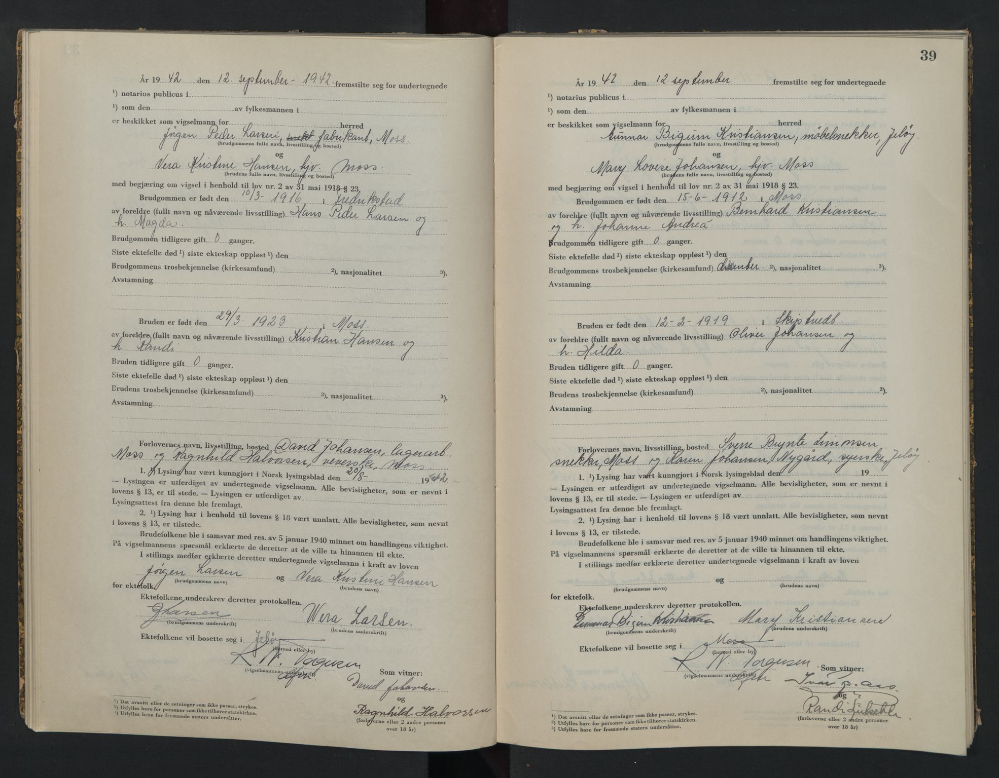 Moss sorenskriveri, AV/SAO-A-10168, 1942-1943, s. 39