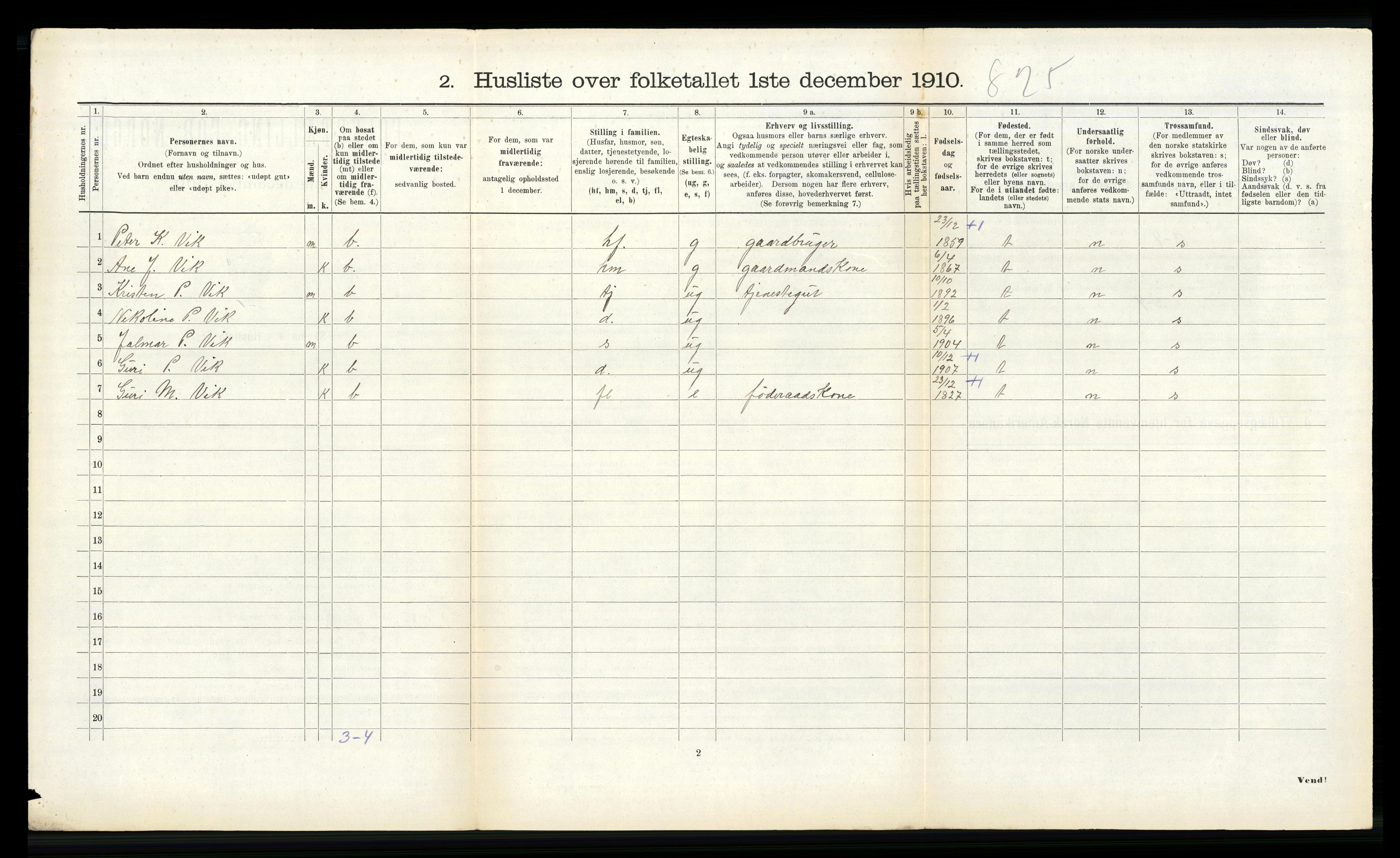 RA, Folketelling 1910 for 1528 Sykkylven herred, 1910, s. 348