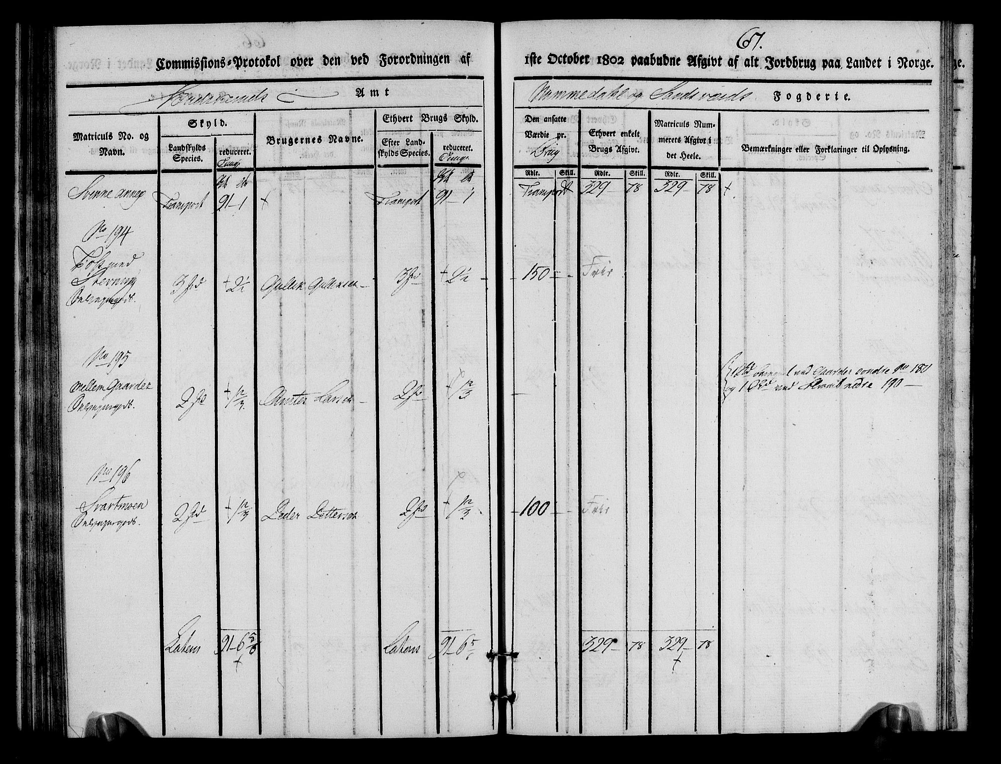 Rentekammeret inntil 1814, Realistisk ordnet avdeling, AV/RA-EA-4070/N/Ne/Nea/L0055: Numedal og Sandsvær fogderi. Kommisjonsprotokoll for Flesberg prestegjeld, 1803, s. 68