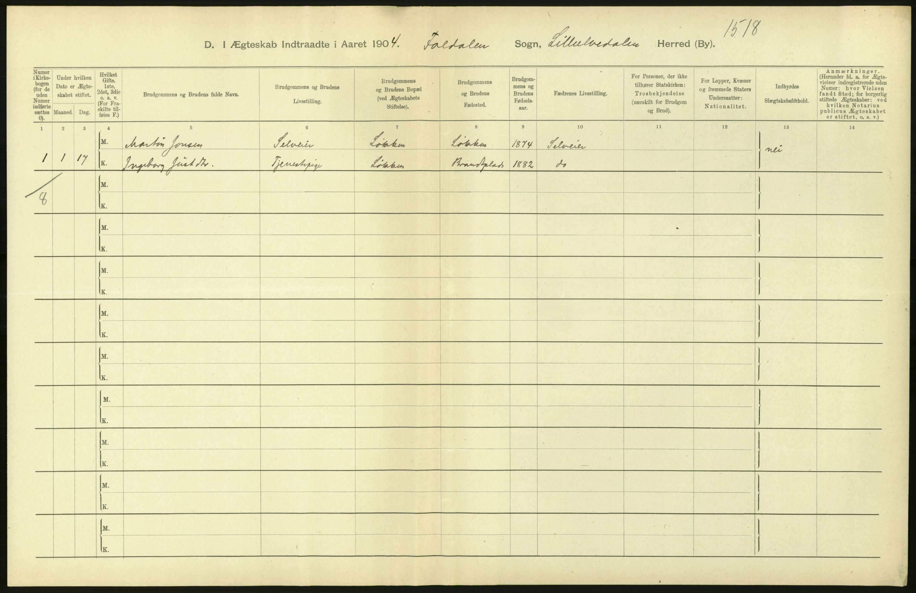 Statistisk sentralbyrå, Sosiodemografiske emner, Befolkning, AV/RA-S-2228/D/Df/Dfa/Dfab/L0005: Hedemarkens amt: Fødte, gifte, døde, 1904, s. 532