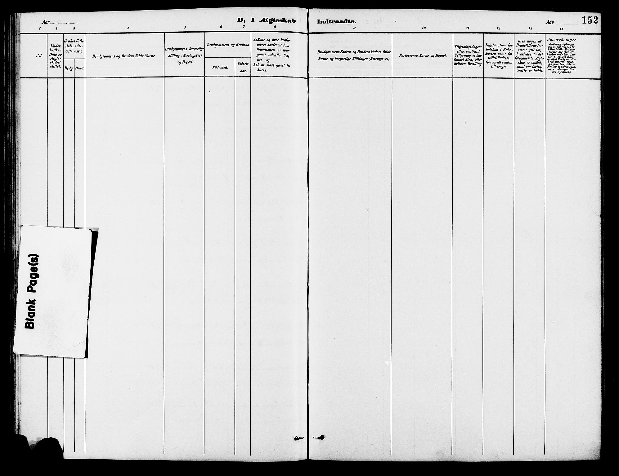 Holum sokneprestkontor, SAK/1111-0022/F/Fb/Fba/L0005: Klokkerbok nr. B 5, 1891-1909, s. 152