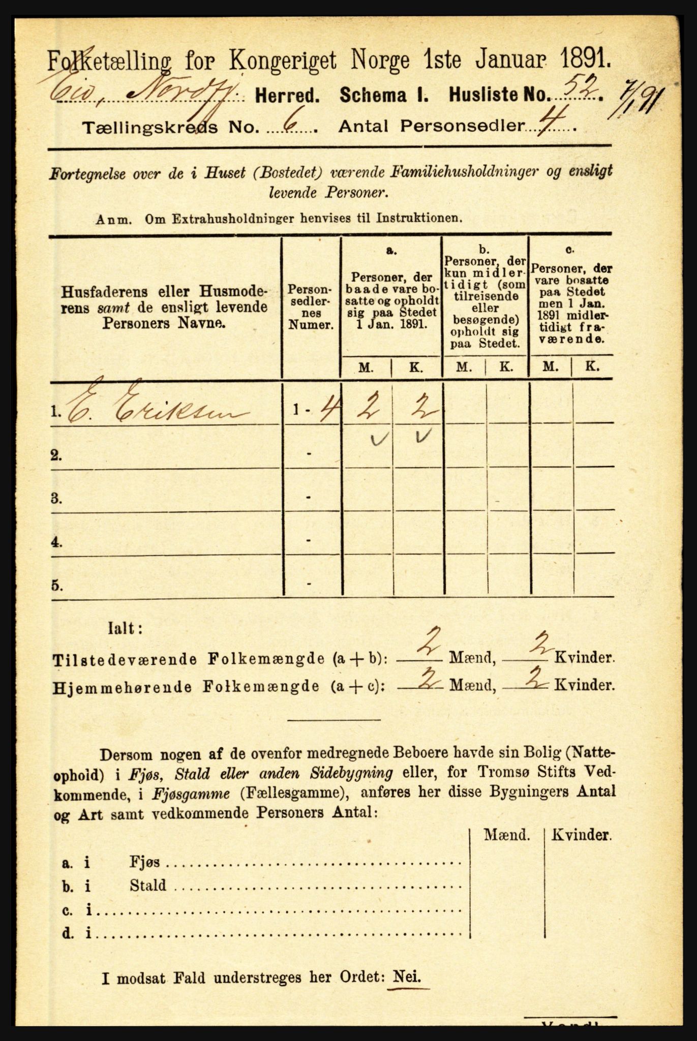 RA, Folketelling 1891 for 1443 Eid herred, 1891, s. 1482