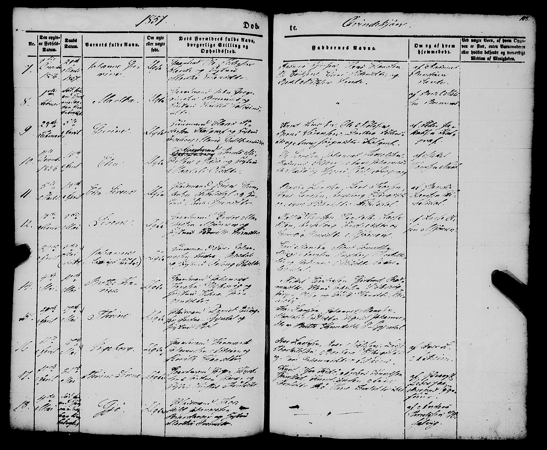 Gulen sokneprestembete, AV/SAB-A-80201/H/Haa/Haaa/L0021: Ministerialbok nr. A 21, 1848-1858, s. 108