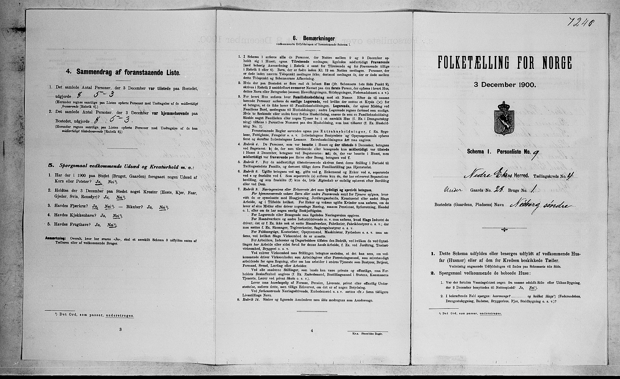 RA, Folketelling 1900 for 0625 Nedre Eiker herred, 1900, s. 478