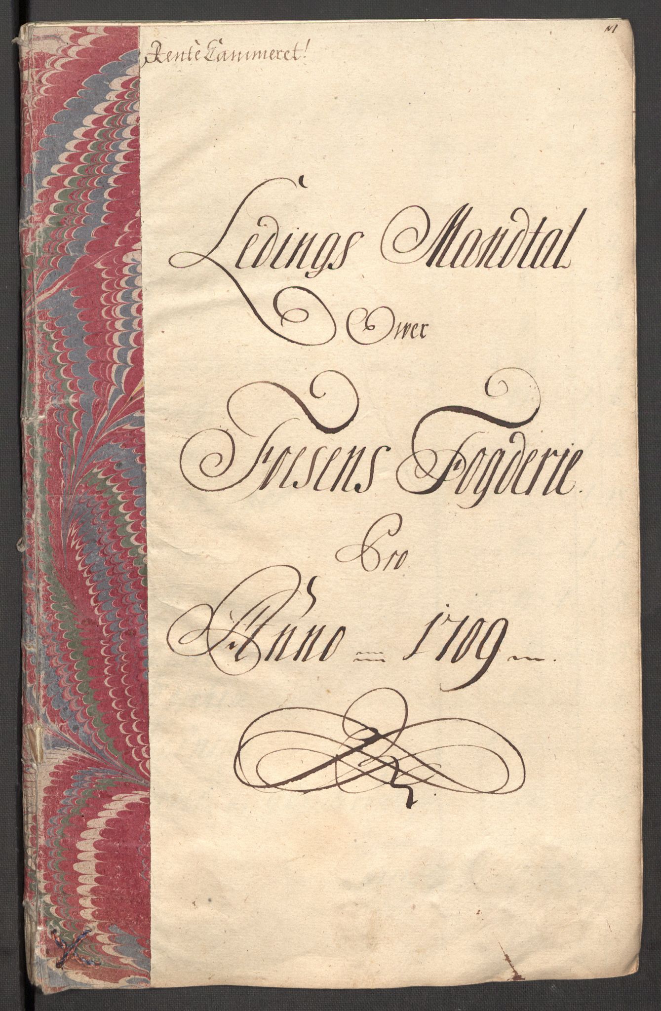 Rentekammeret inntil 1814, Reviderte regnskaper, Fogderegnskap, RA/EA-4092/R57/L3858: Fogderegnskap Fosen, 1708-1709, s. 318