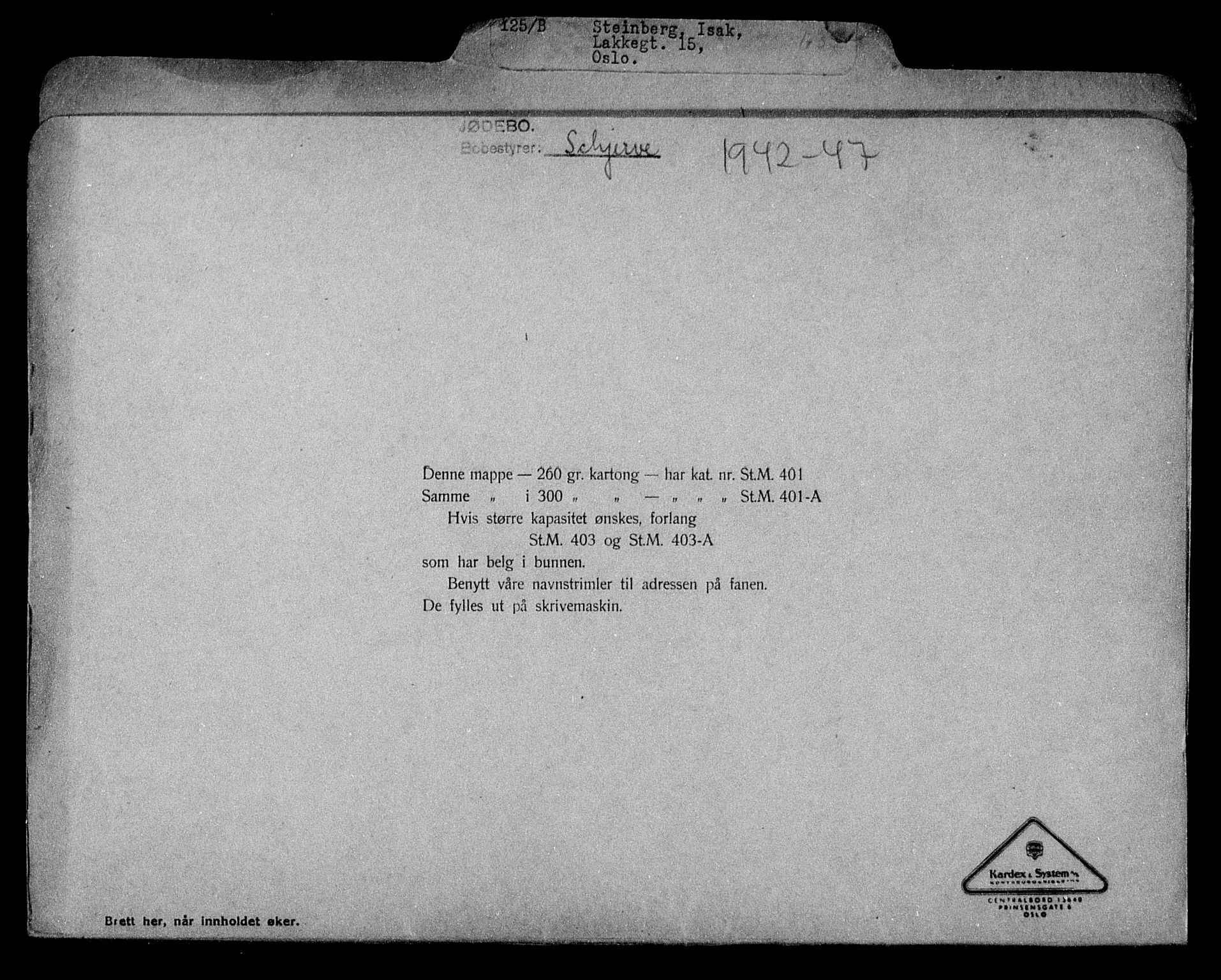 Justisdepartementet, Tilbakeføringskontoret for inndratte formuer, AV/RA-S-1564/H/Hc/Hcc/L0982: --, 1945-1947, s. 498