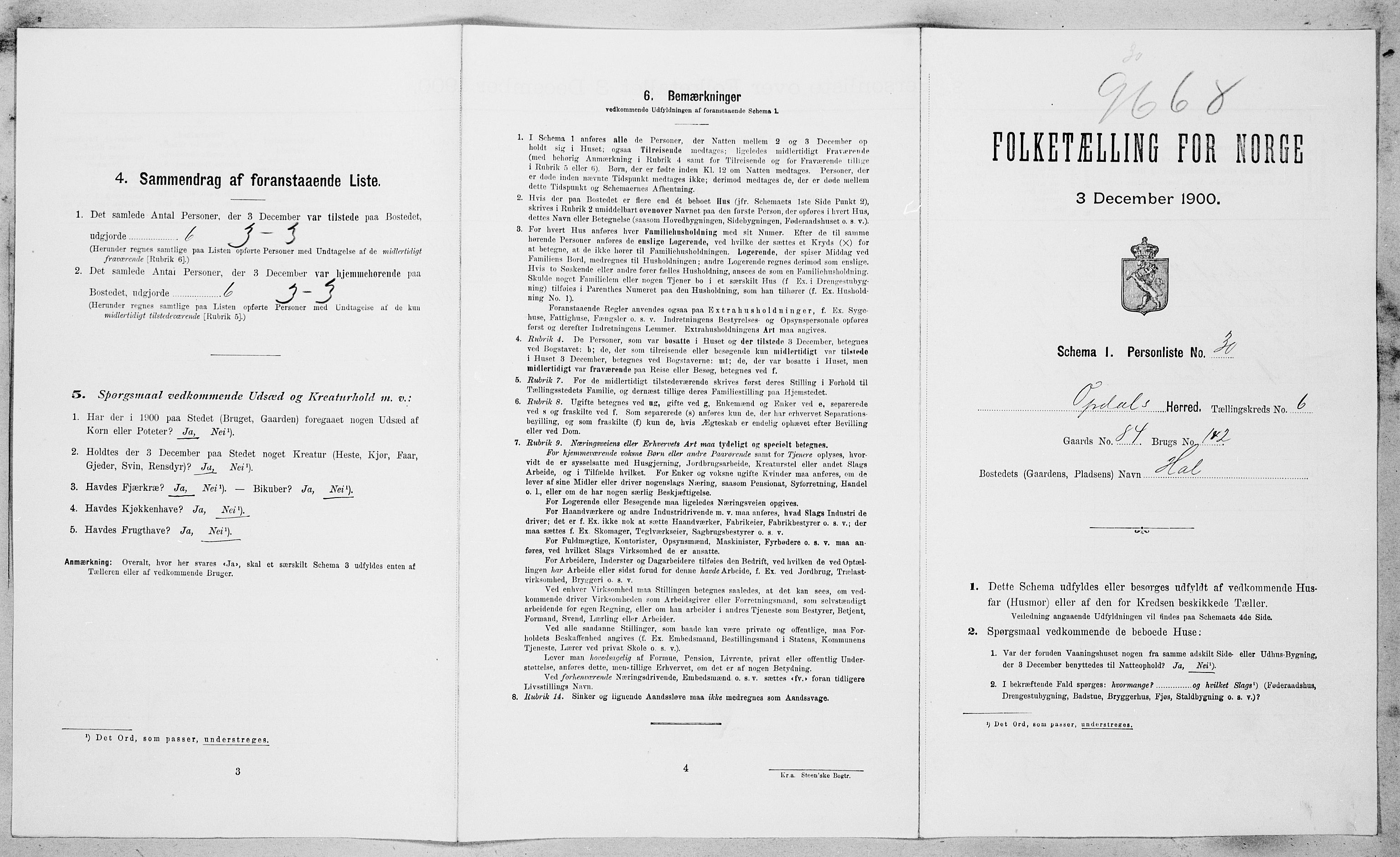 SAT, Folketelling 1900 for 1634 Oppdal herred, 1900, s. 632