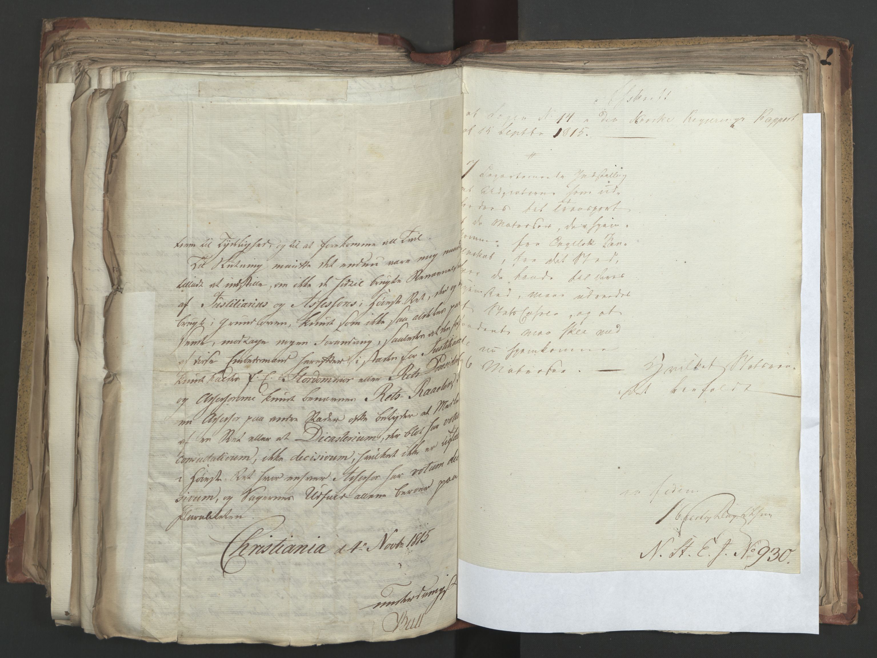 Statsrådsavdelingen i Stockholm, AV/RA-S-1003/D/Da/L0004: Regjeringsinnstillinger nr. 788-999, 1815, s. 346