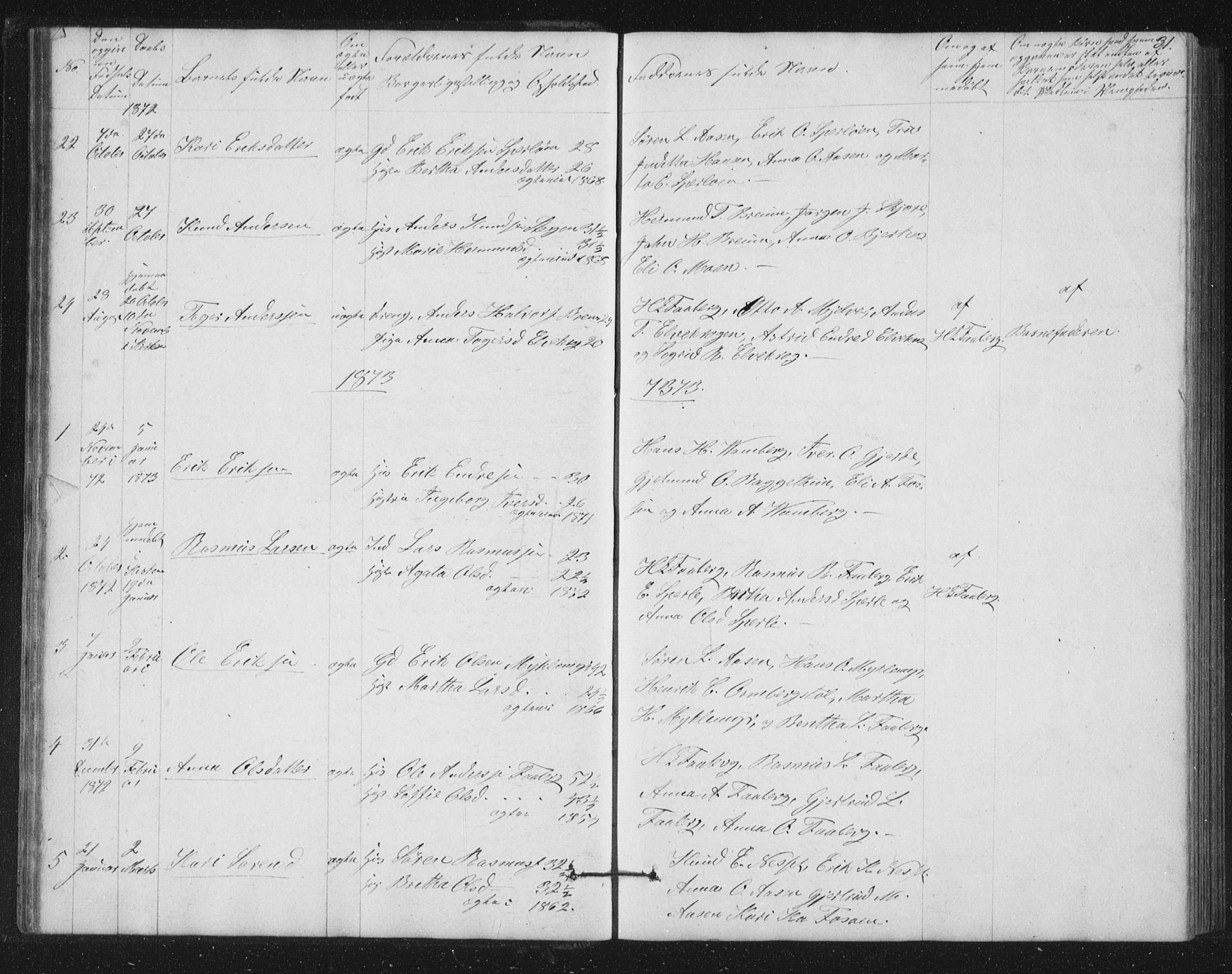 Jostedal sokneprestembete, AV/SAB-A-80601/H/Hab/Haba/L0001: Klokkerbok nr. A 1, 1861-1906, s. 31