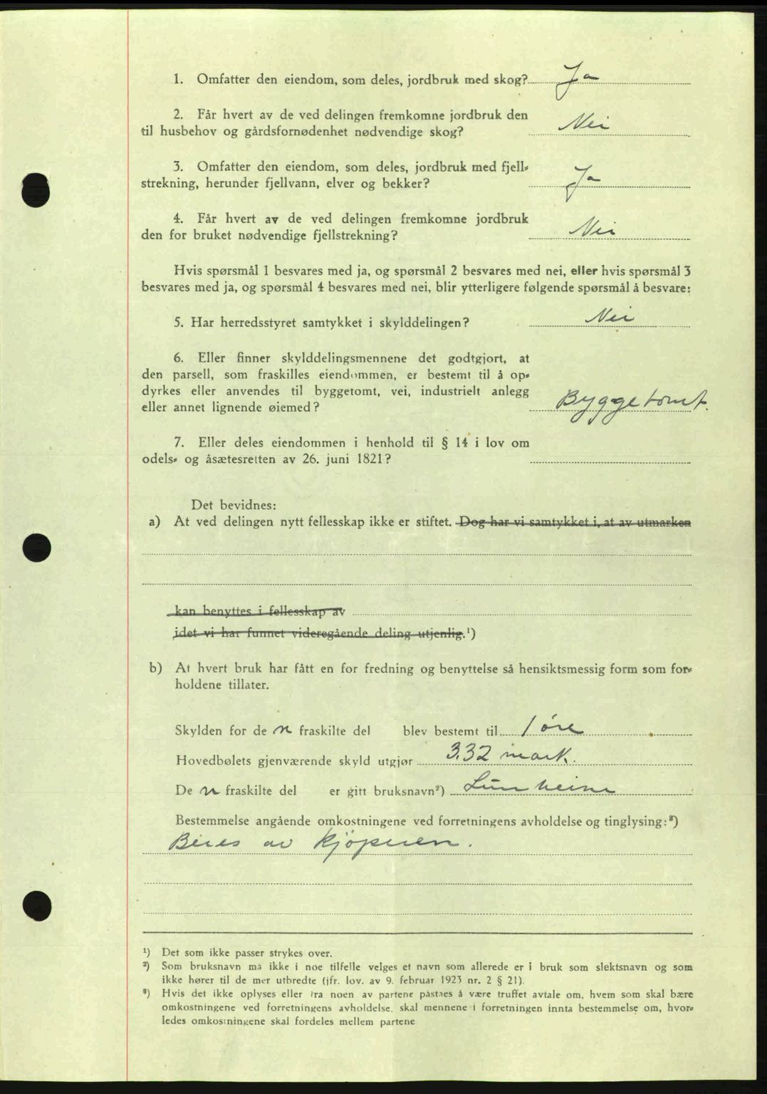 Romsdal sorenskriveri, AV/SAT-A-4149/1/2/2C: Pantebok nr. A15, 1943-1944, Dagboknr: 2166/1943