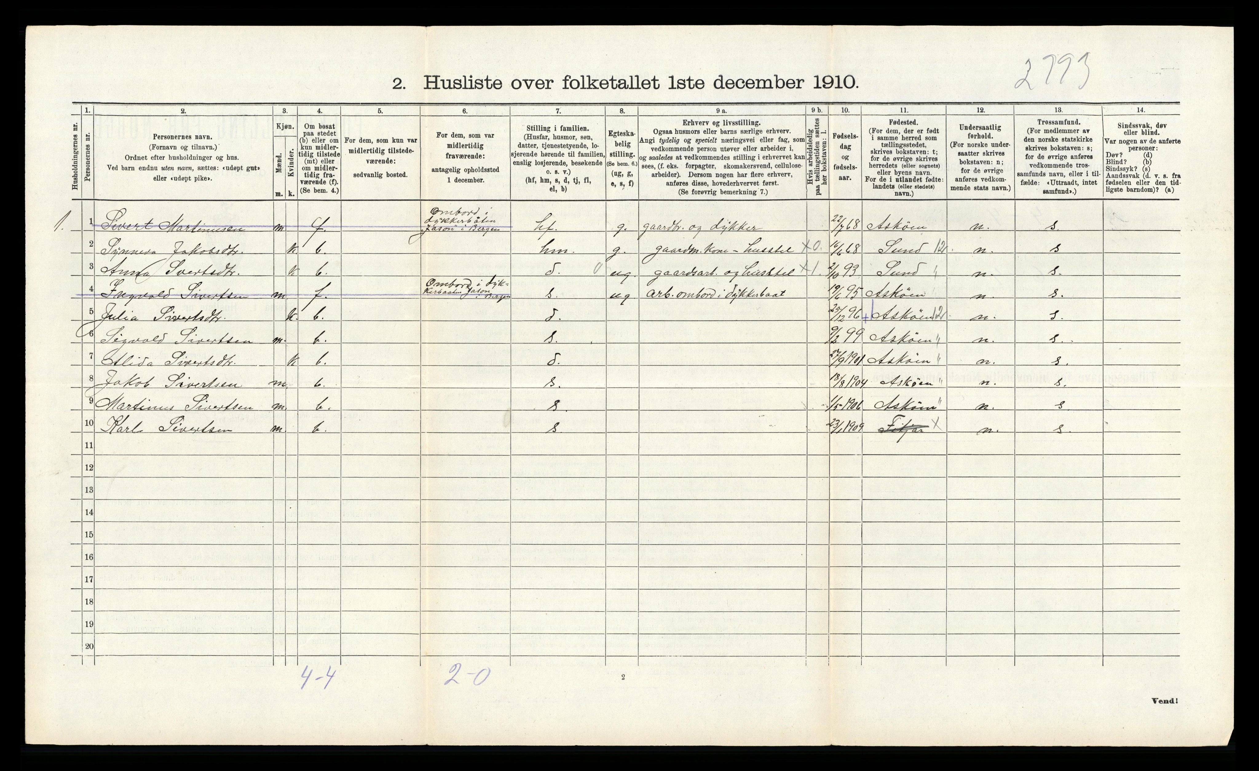 RA, Folketelling 1910 for 1222 Fitjar herred, 1910, s. 552