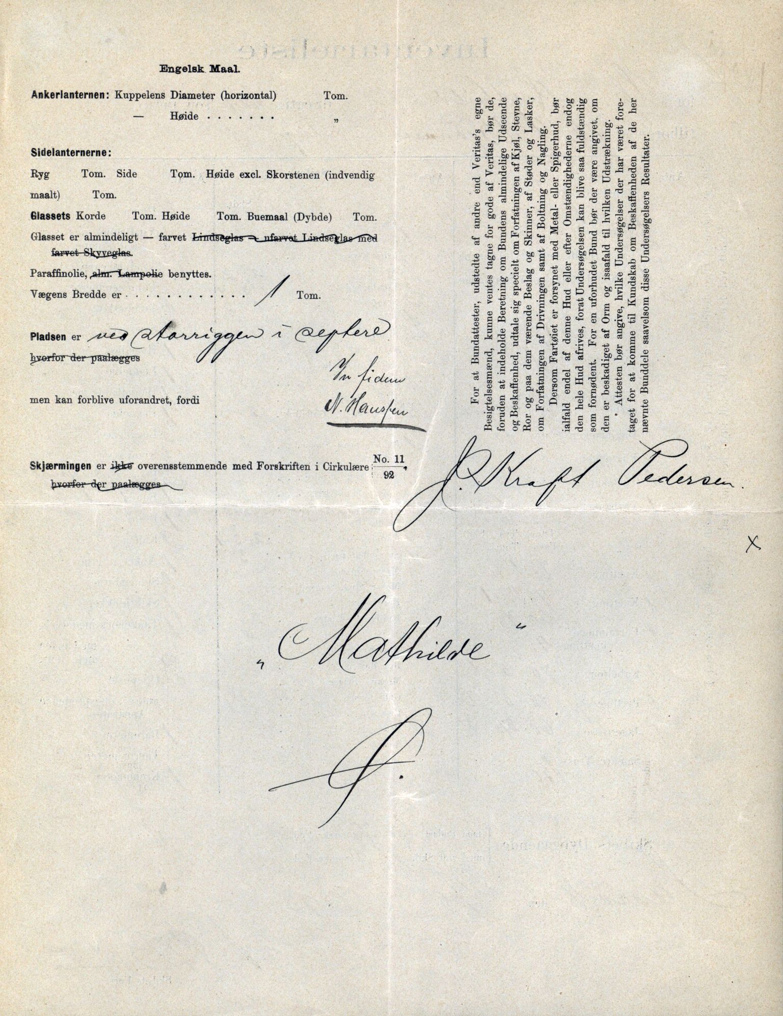 Pa 63 - Østlandske skibsassuranceforening, VEMU/A-1079/G/Ga/L0030/0001: Havaridokumenter / Leif, Korsvei, Margret, Mangerton, Mathilde, Island, Andover, 1893, s. 198