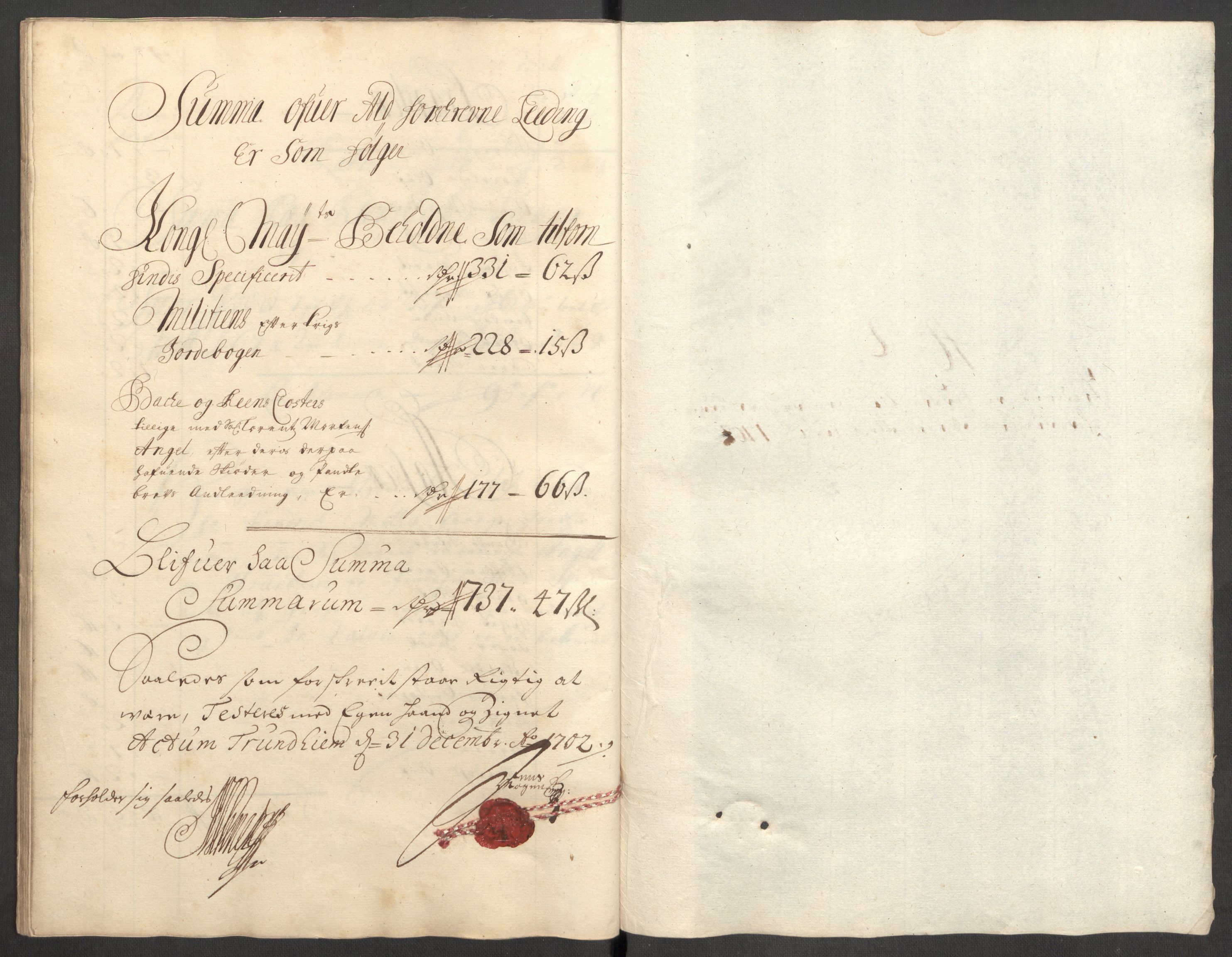 Rentekammeret inntil 1814, Reviderte regnskaper, Fogderegnskap, RA/EA-4092/R62/L4193: Fogderegnskap Stjørdal og Verdal, 1701-1702, s. 339