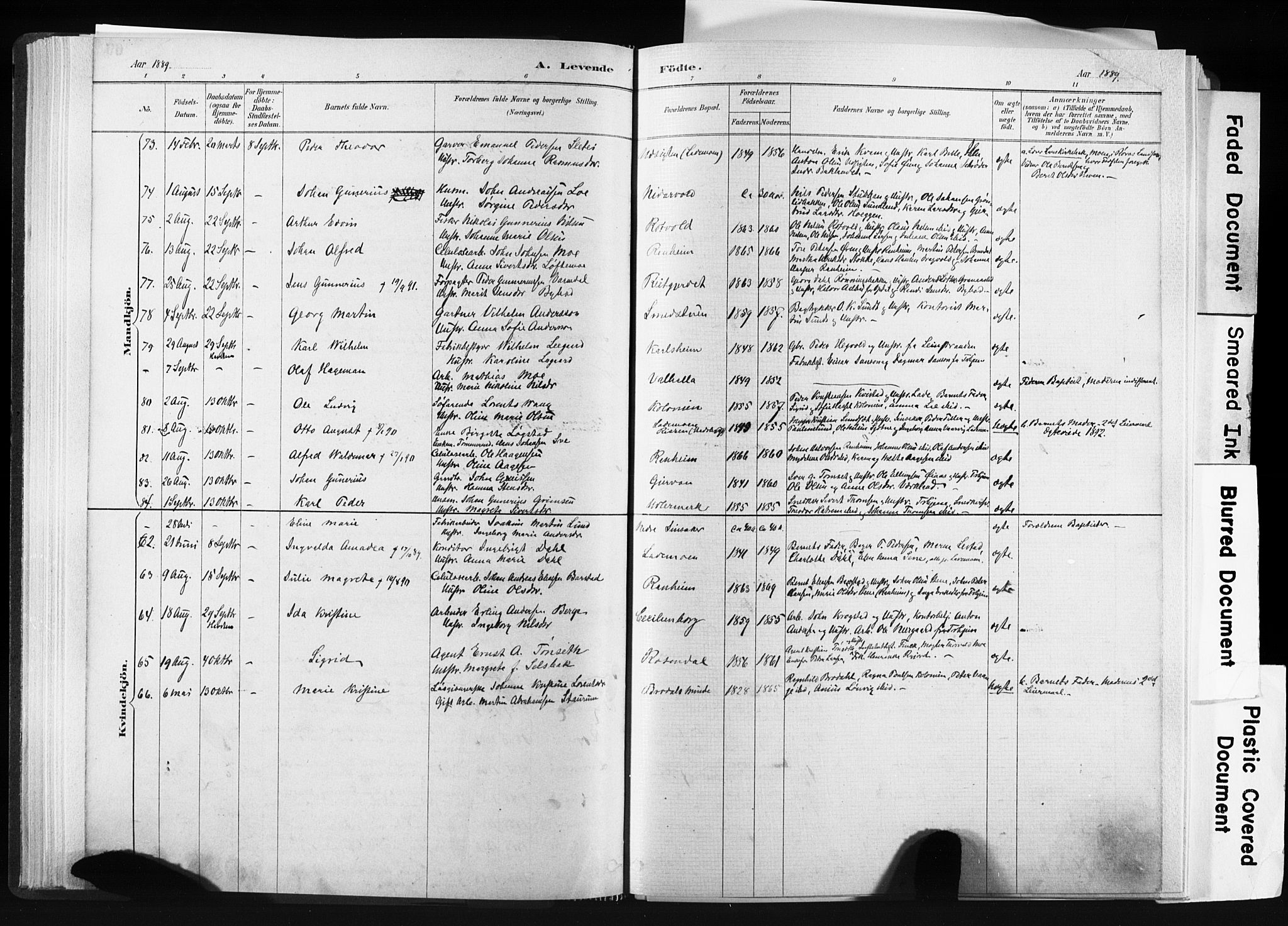 Ministerialprotokoller, klokkerbøker og fødselsregistre - Sør-Trøndelag, AV/SAT-A-1456/606/L0300: Ministerialbok nr. 606A15, 1886-1893, s. 67