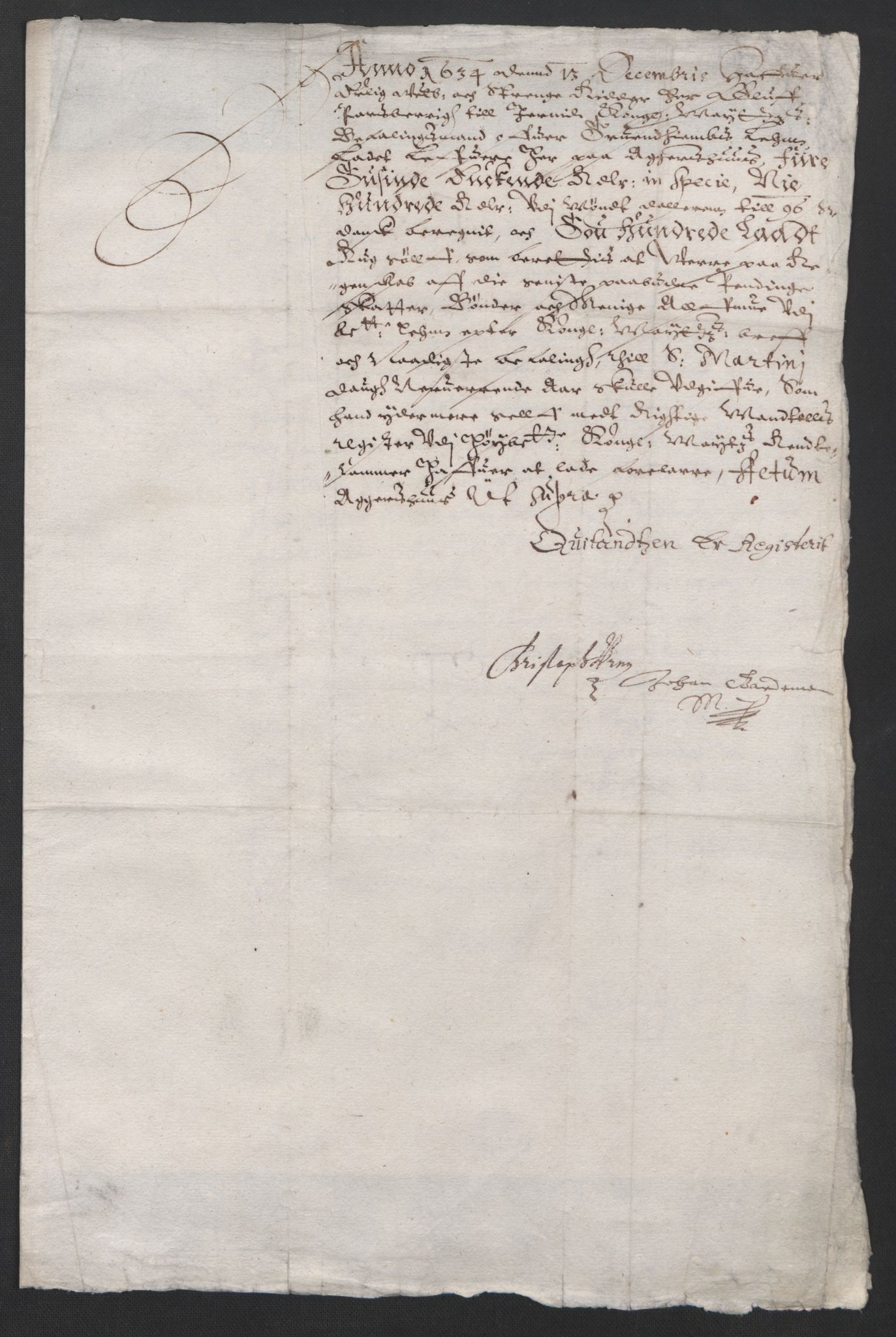 Rentekammeret inntil 1814, Reviderte regnskaper, Lensregnskaper, AV/RA-EA-5023/R/Rb/Rbw/L0055: Trondheim len, 1634-1635