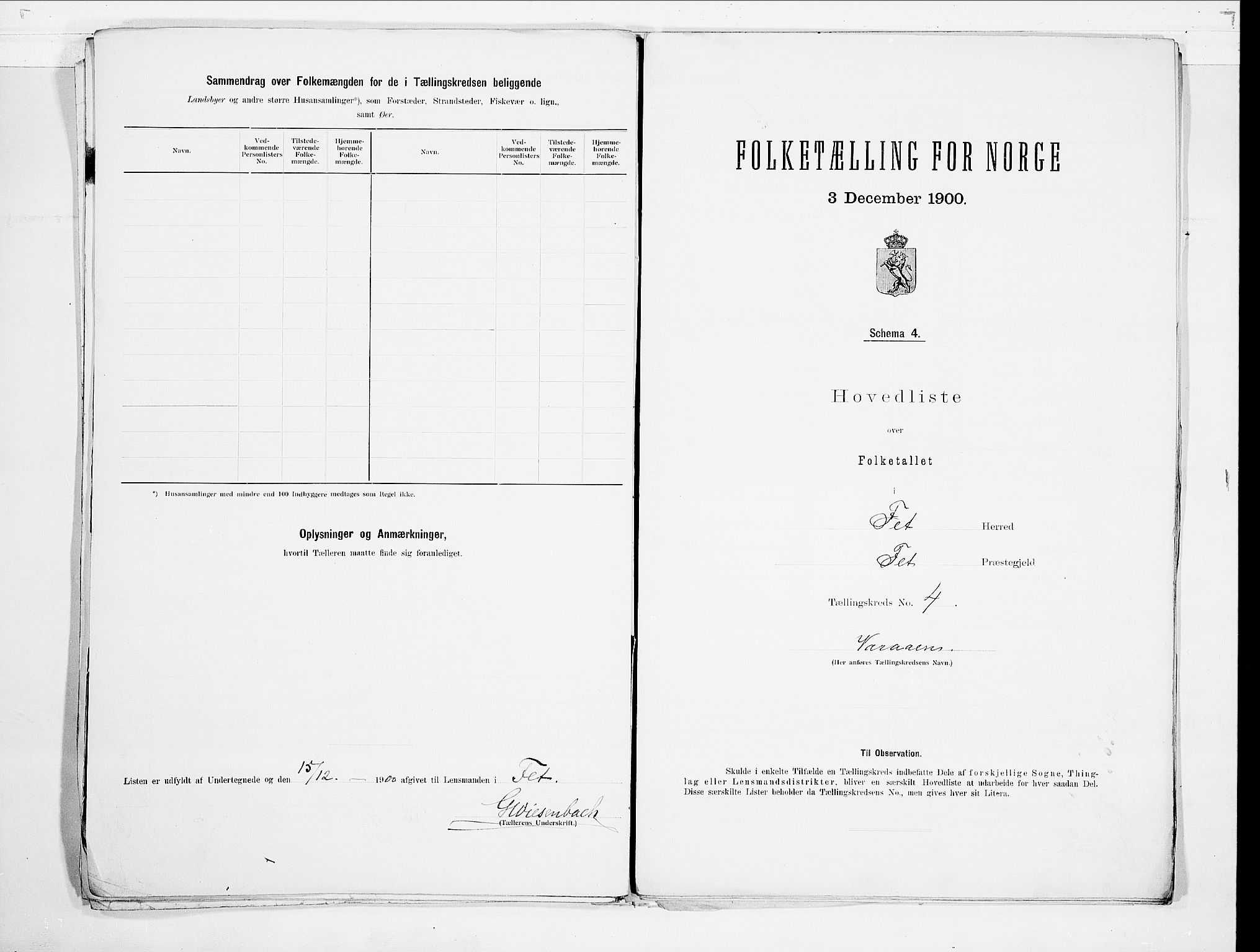 SAO, Folketelling 1900 for 0227 Fet herred, 1900, s. 12