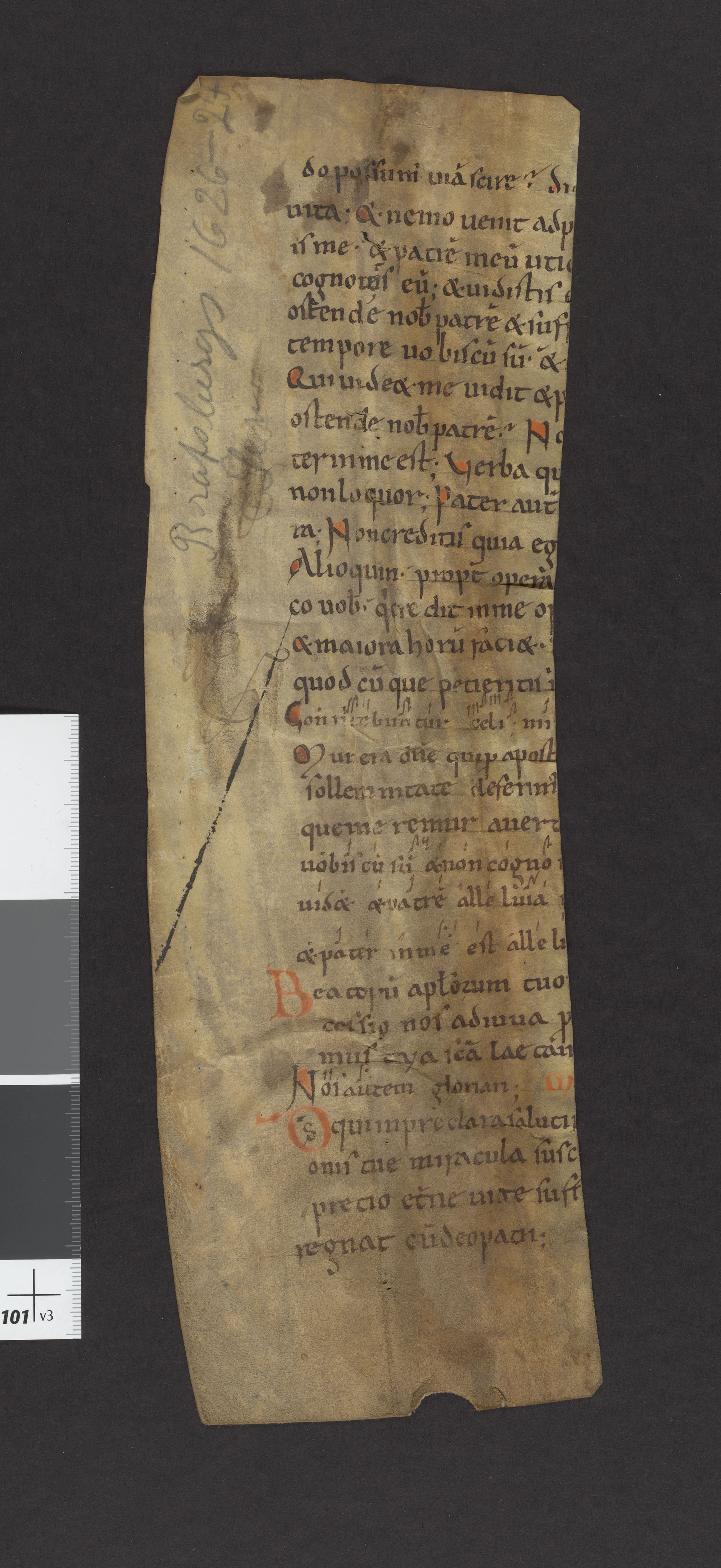 Riksarkivets diplomsamling, AV/RA-EA-5965/F27/F27A/F27Ab/L0001: Latinske fragmenter stort format, 1100-1536, s. 15