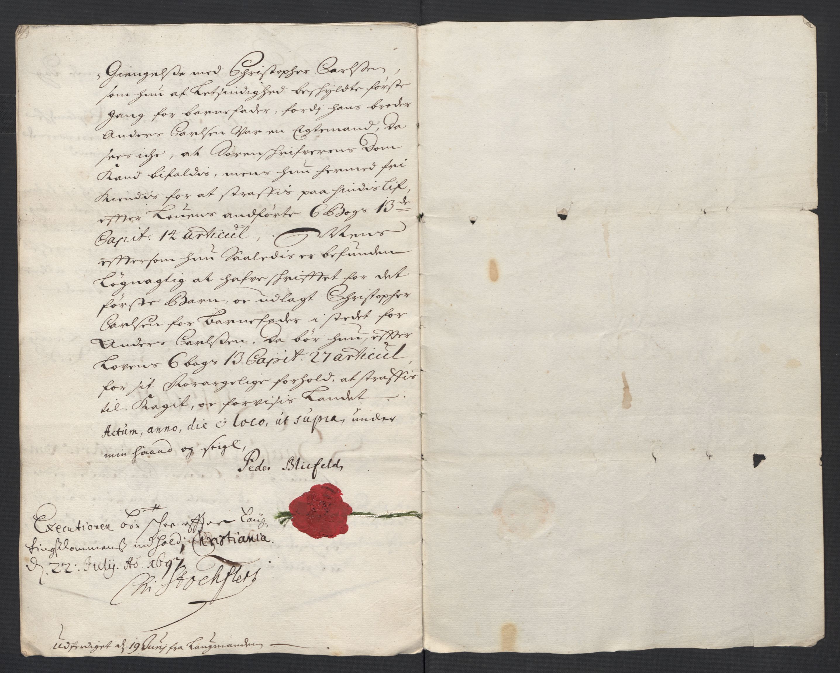Rentekammeret inntil 1814, Reviderte regnskaper, Fogderegnskap, AV/RA-EA-4092/R18/L1295: Fogderegnskap Hadeland, Toten og Valdres, 1697, s. 270