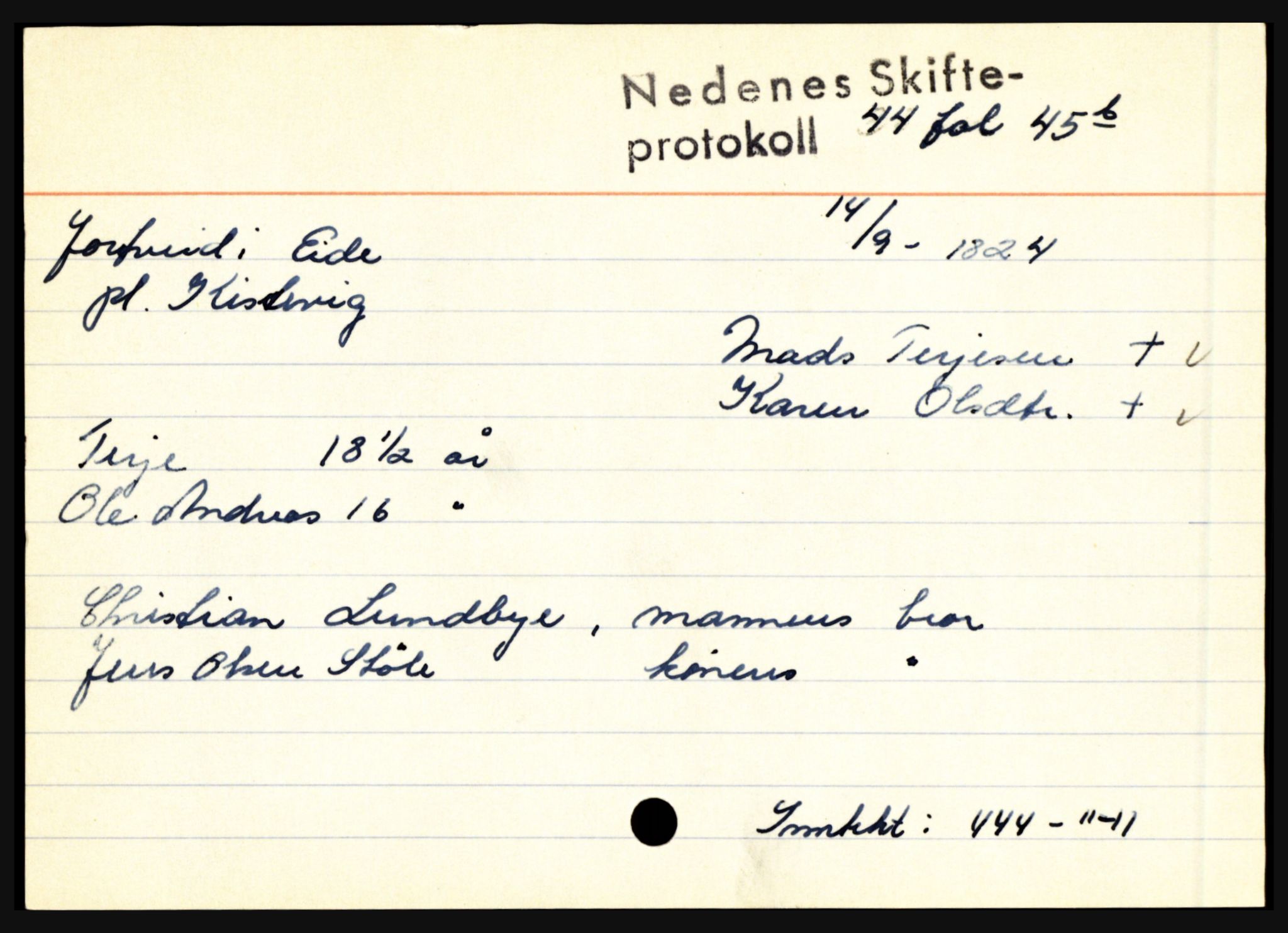 Nedenes sorenskriveri før 1824, AV/SAK-1221-0007/H, s. 14251