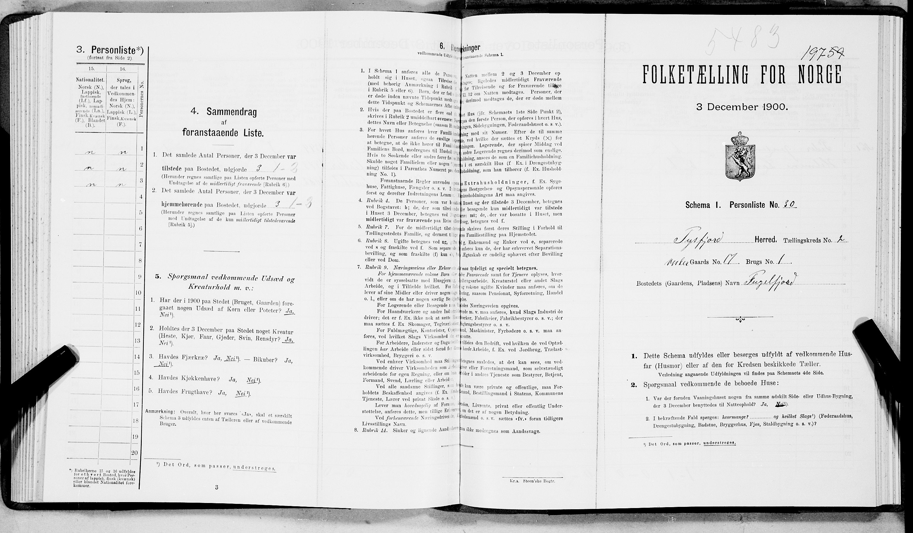 SAT, Folketelling 1900 for 1850 Tysfjord herred, 1900, s. 210