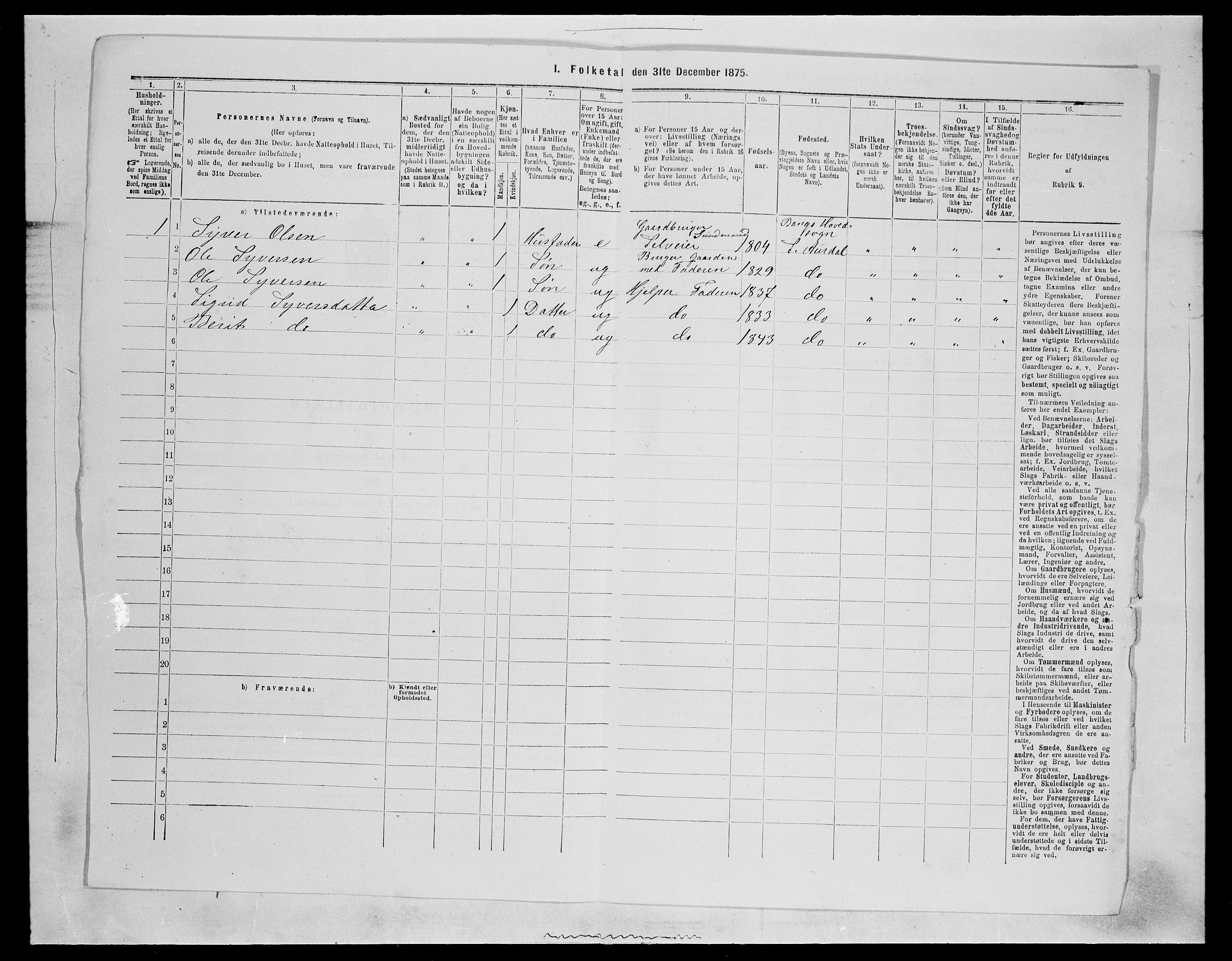 SAH, Folketelling 1875 for 0540P Sør-Aurdal prestegjeld, 1875, s. 676