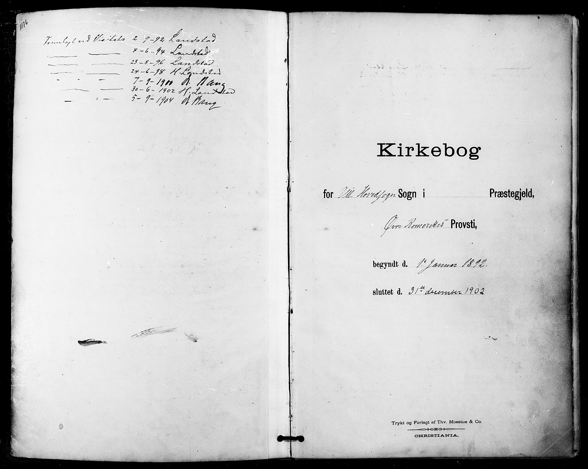 Ullensaker prestekontor Kirkebøker, SAO/A-10236a/F/Fa/L0020: Ministerialbok nr. I 20, 1892-1902