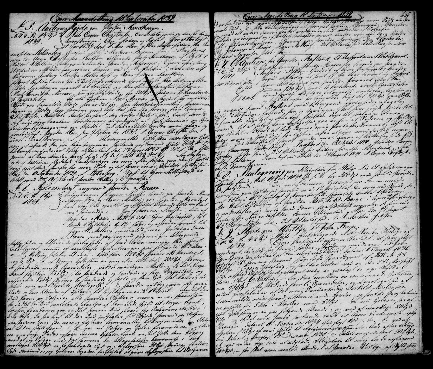 Eiker, Modum og Sigdal sorenskriveri, SAKO/A-123/G/Ga/Gaa/L0010b: Pantebok nr. I 10b, 1838-1840, s. 685