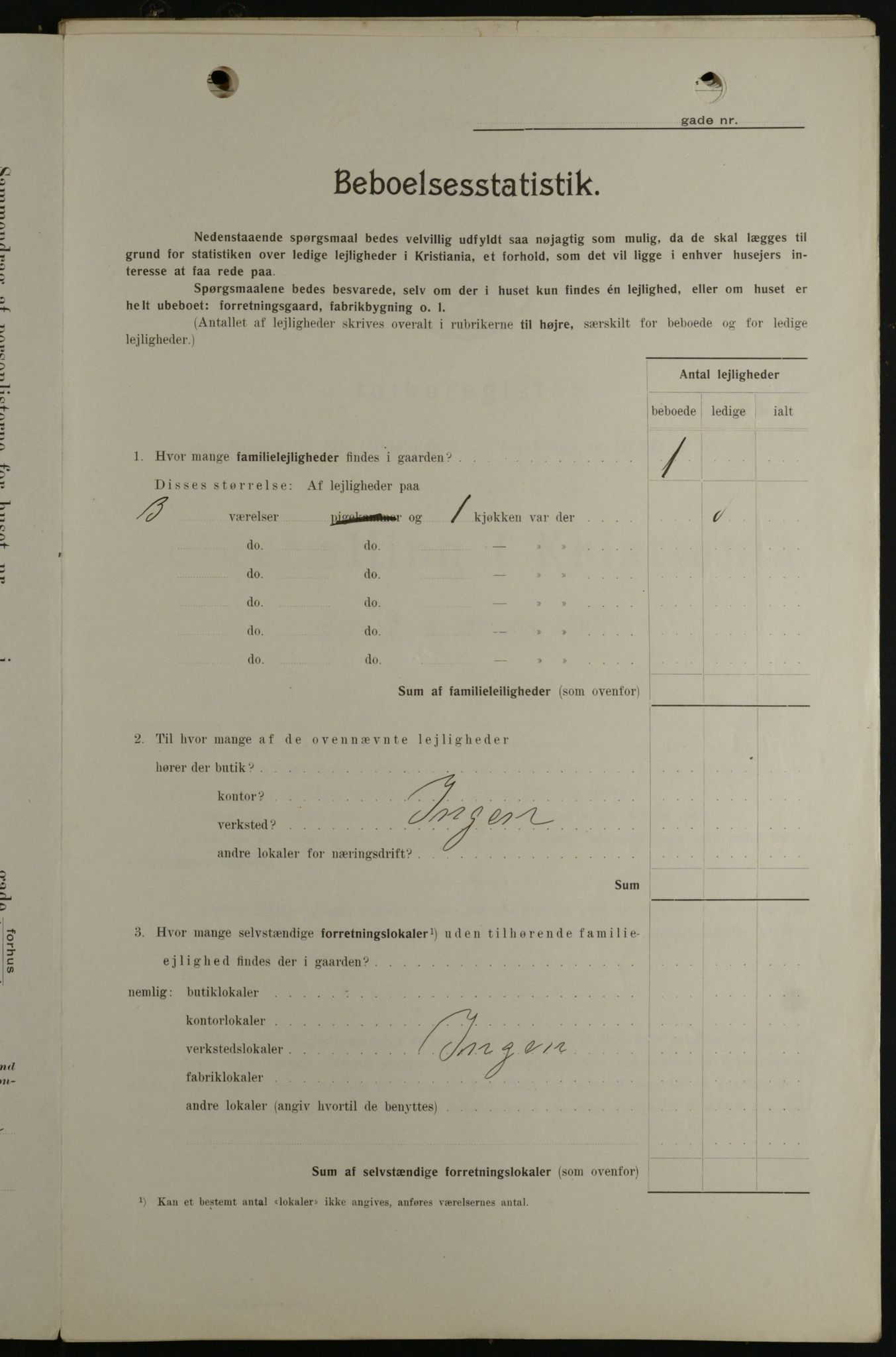 OBA, Kommunal folketelling 1.2.1908 for Kristiania kjøpstad, 1908, s. 65618