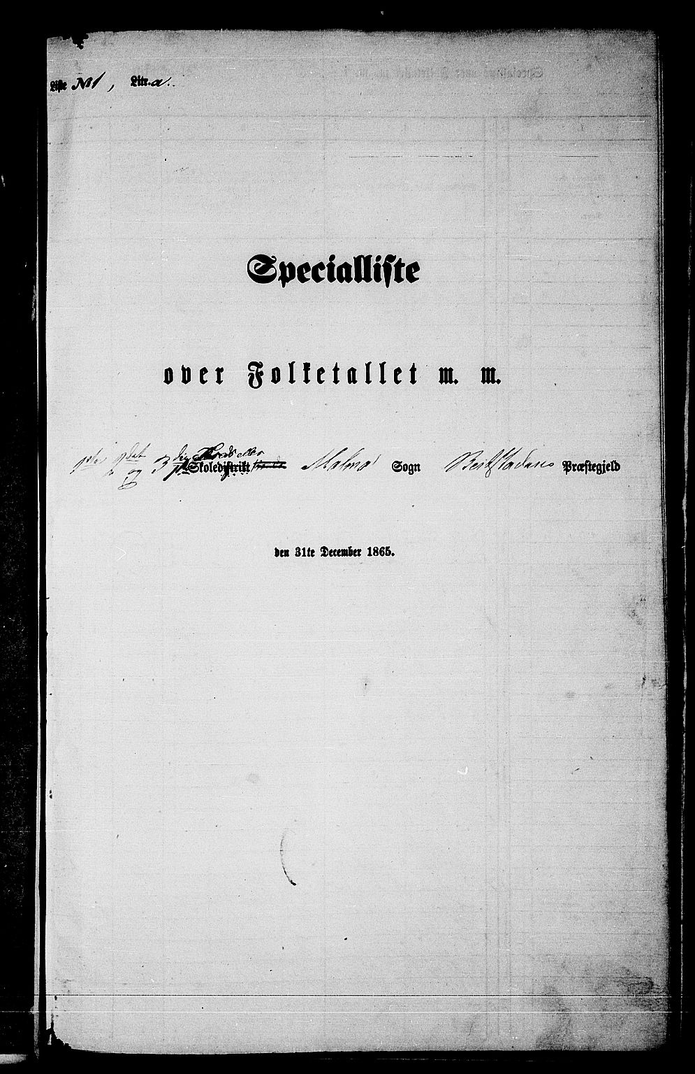 RA, Folketelling 1865 for 1727P Beitstad prestegjeld, 1865, s. 12
