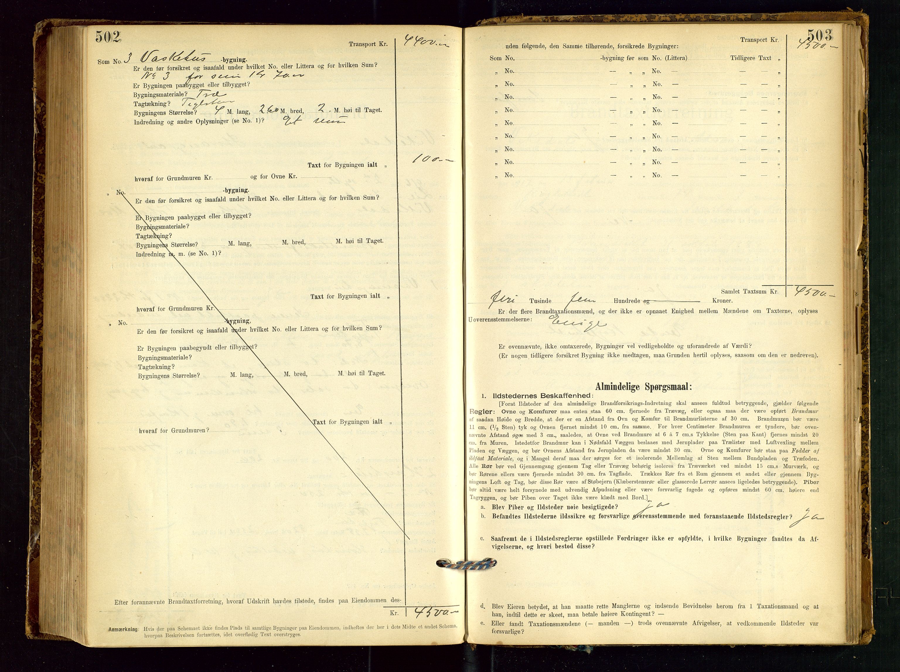 Vikedal lensmannskontor, AV/SAST-A-100179/Gob/L0004: Branntakstprotokoll, 1894-1952, s. 502-503