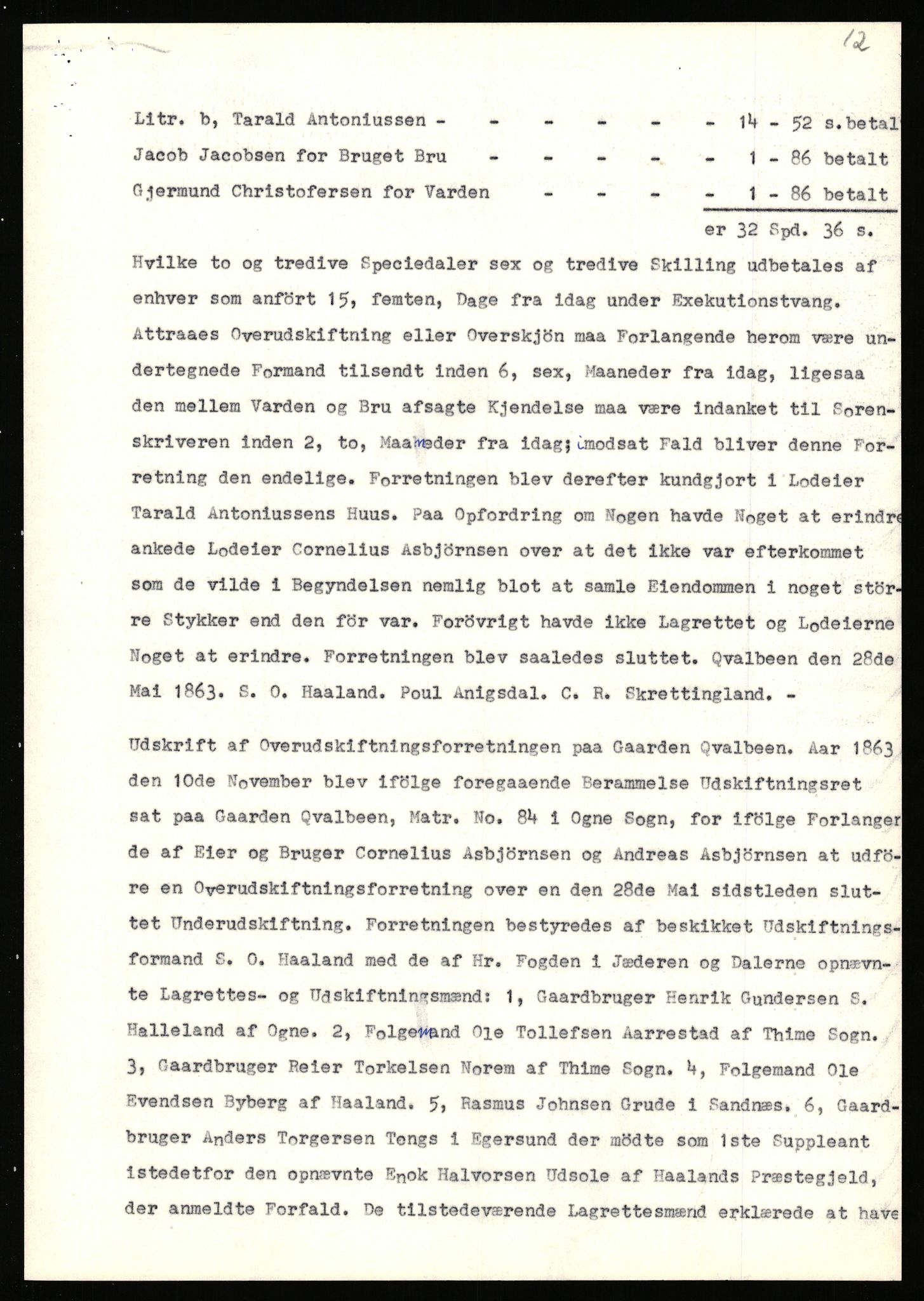 Statsarkivet i Stavanger, SAST/A-101971/03/Y/Yj/L0012: Avskrifter sortert etter gårdsnavn: Bru - Bækkeheien, 1750-1930, s. 209