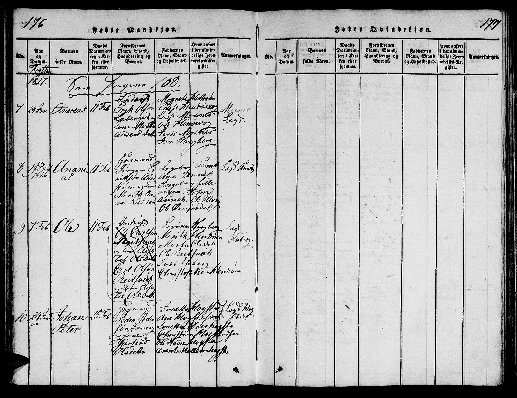 Ministerialprotokoller, klokkerbøker og fødselsregistre - Nord-Trøndelag, SAT/A-1458/713/L0112: Ministerialbok nr. 713A04 /1, 1817-1827, s. 176-177