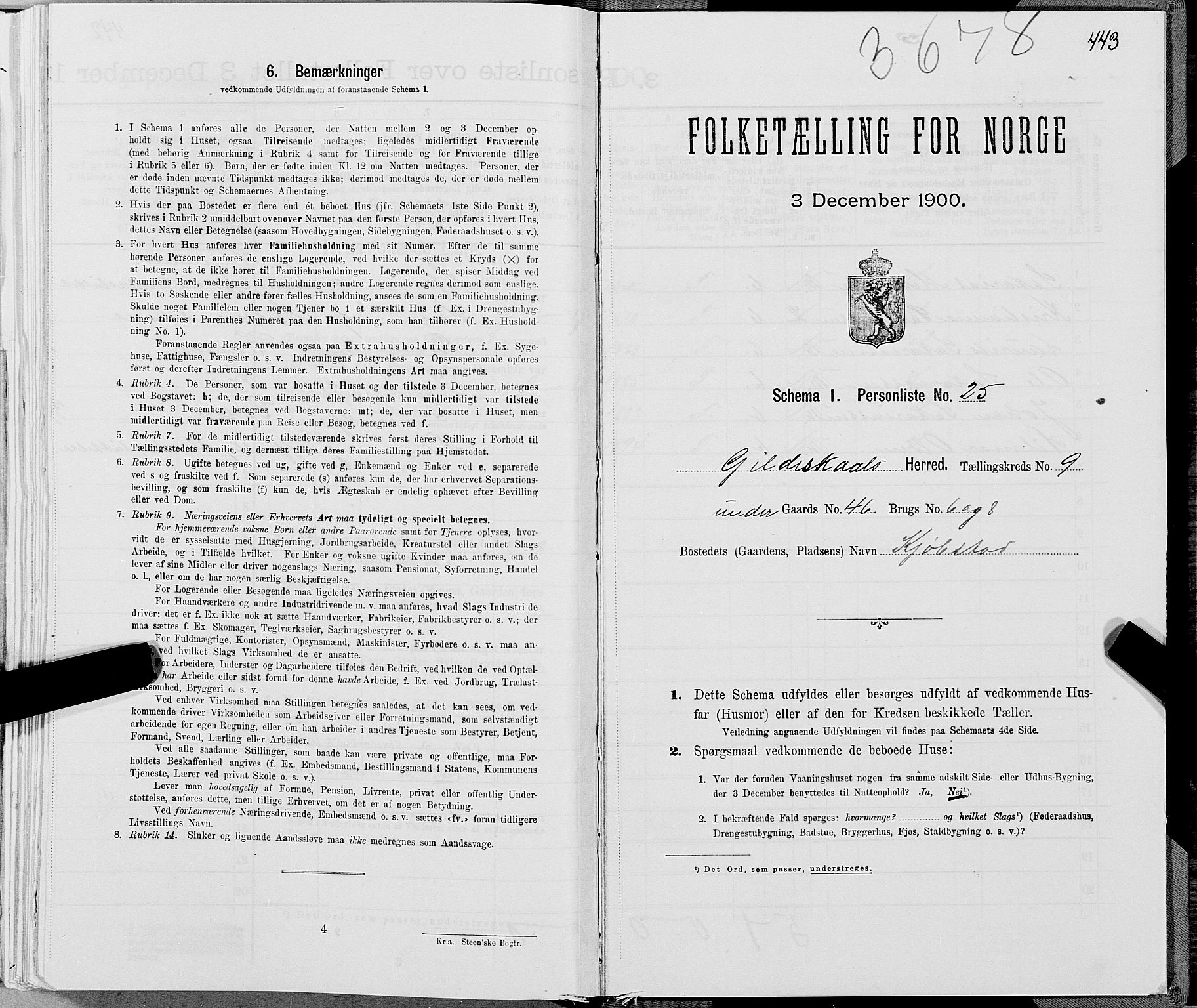 SAT, Folketelling 1900 for 1838 Gildeskål herred, 1900, s. 959