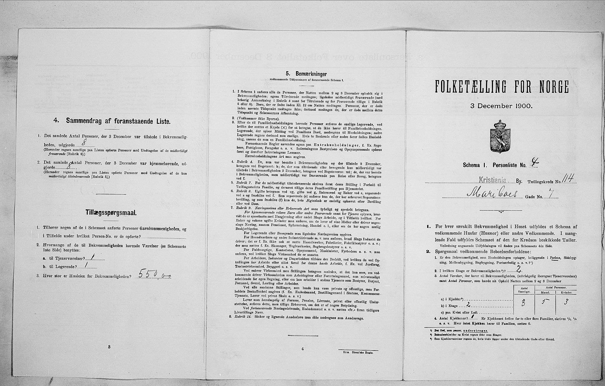 SAO, Folketelling 1900 for 0301 Kristiania kjøpstad, 1900, s. 54865