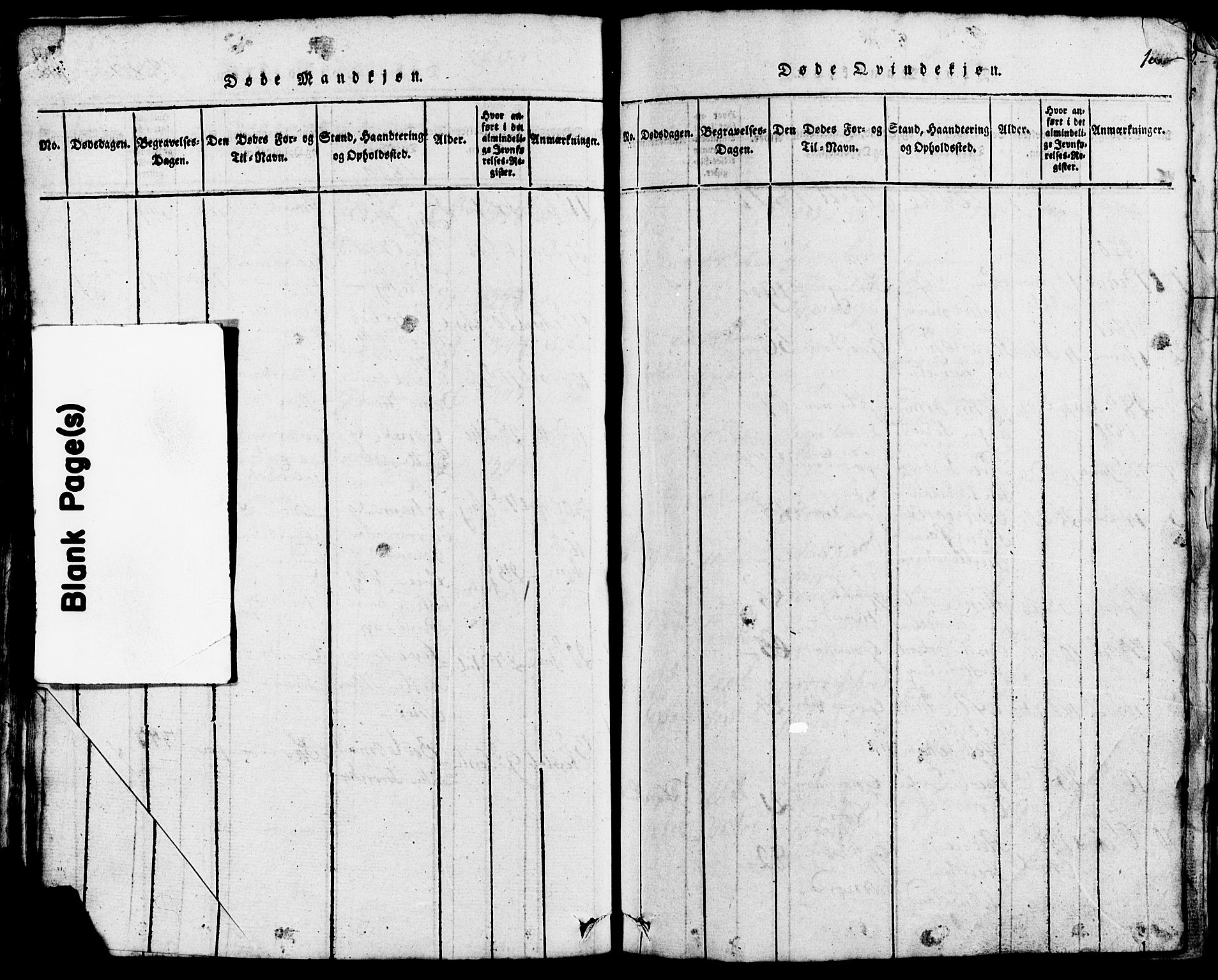 Lund sokneprestkontor, SAST/A-101809/S07/L0002: Klokkerbok nr. B 2, 1816-1832, s. 101