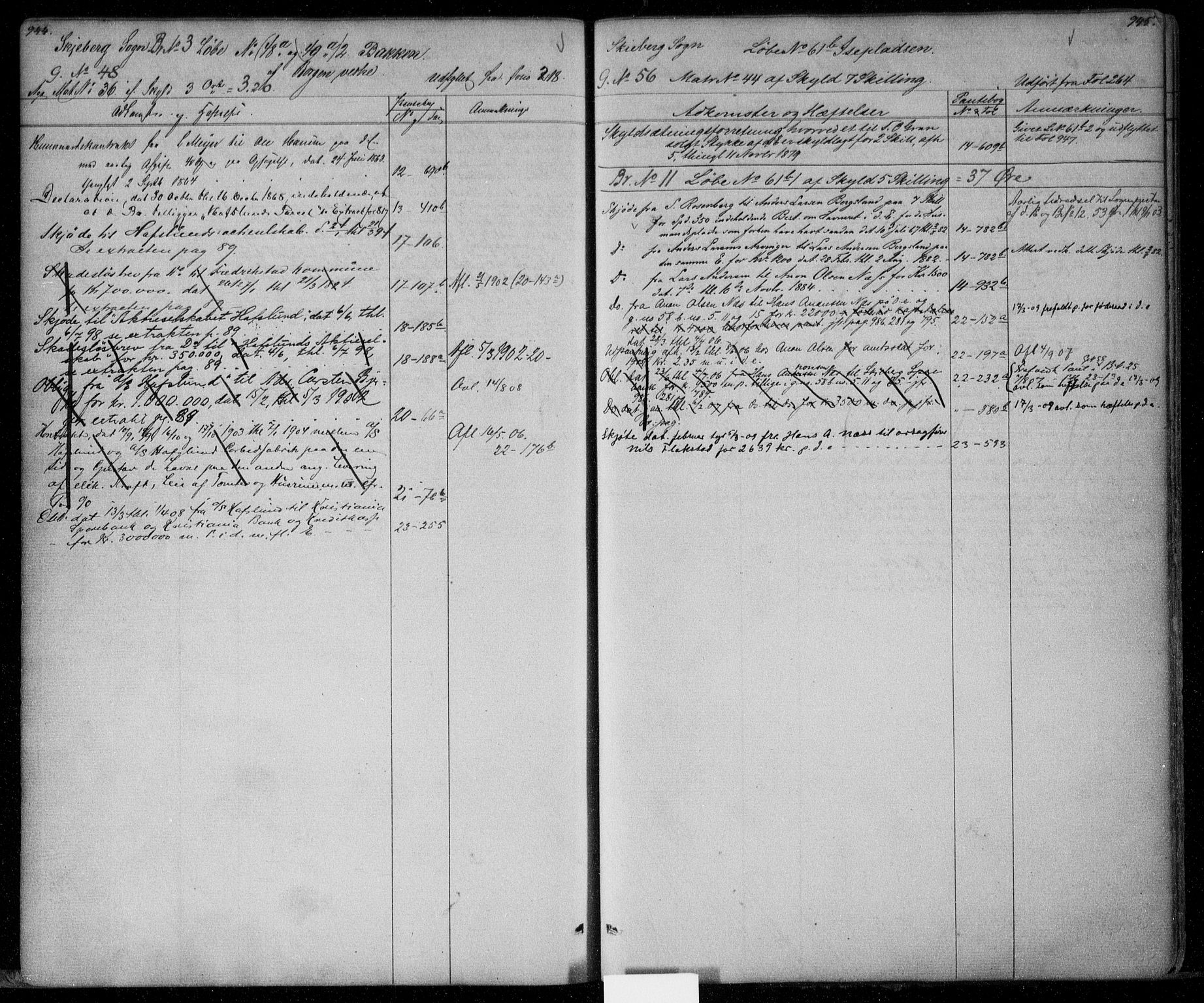 Idd og Marker sorenskriveri, SAO/A-10283/G/Ga/Gac/L0002: Panteregister nr. II 2, 1848-1911, s. 944-945