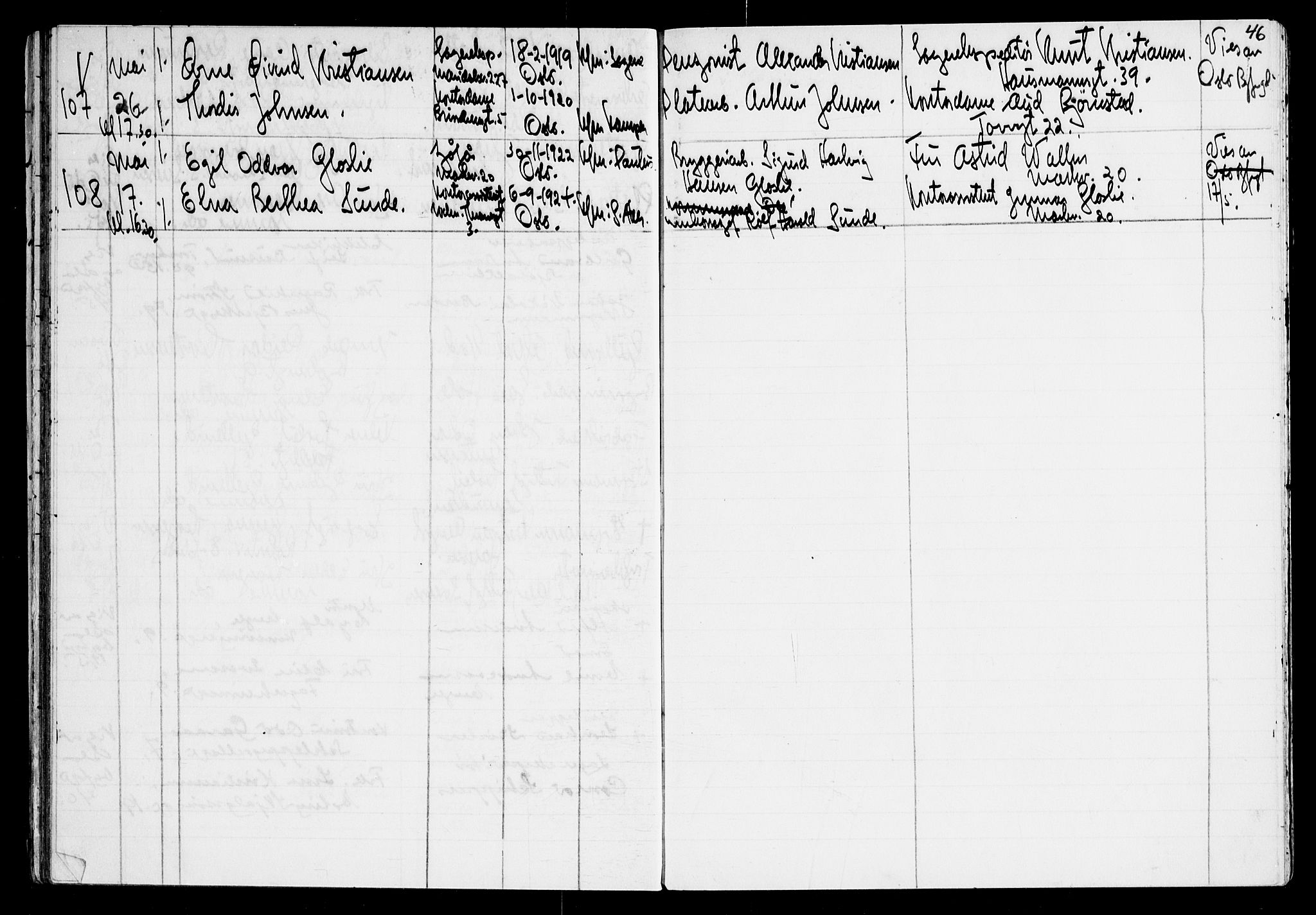 Paulus prestekontor Kirkebøker, AV/SAO-A-10871/F/Fa/L0032: Ministerialbok nr. 32, 1943-1945, s. 46