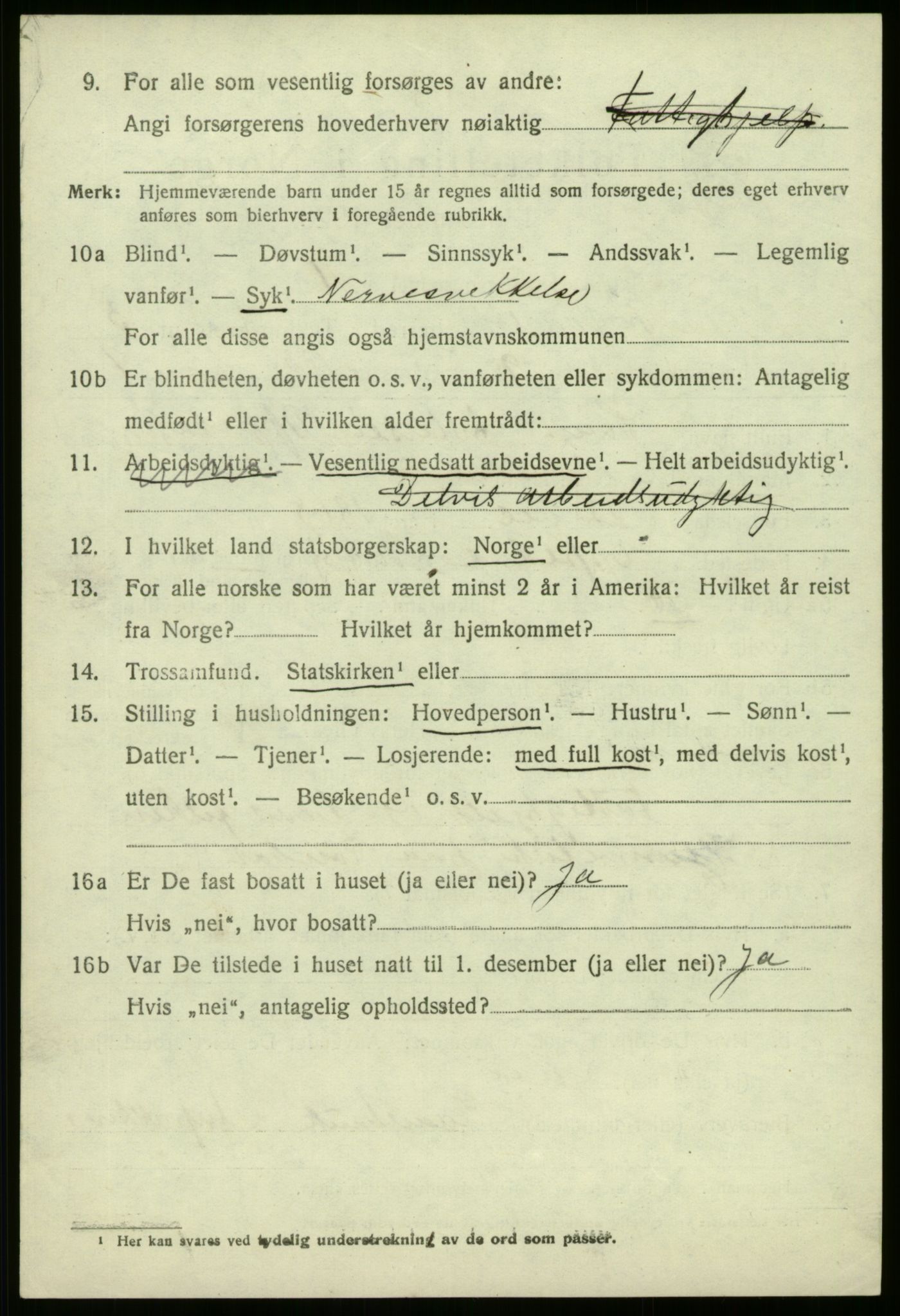 SAB, Folketelling 1920 for 1439 Sør-Vågsøy herred, 1920, s. 1645