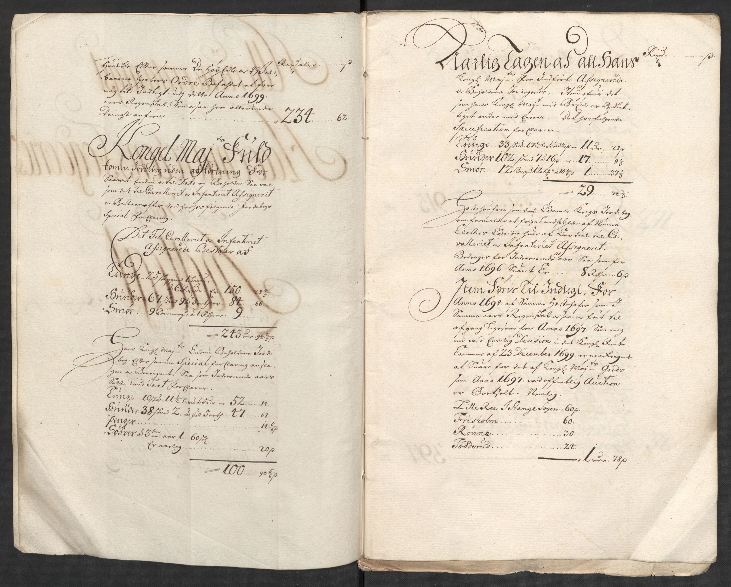 Rentekammeret inntil 1814, Reviderte regnskaper, Fogderegnskap, AV/RA-EA-4092/R16/L1038: Fogderegnskap Hedmark, 1699, s. 5