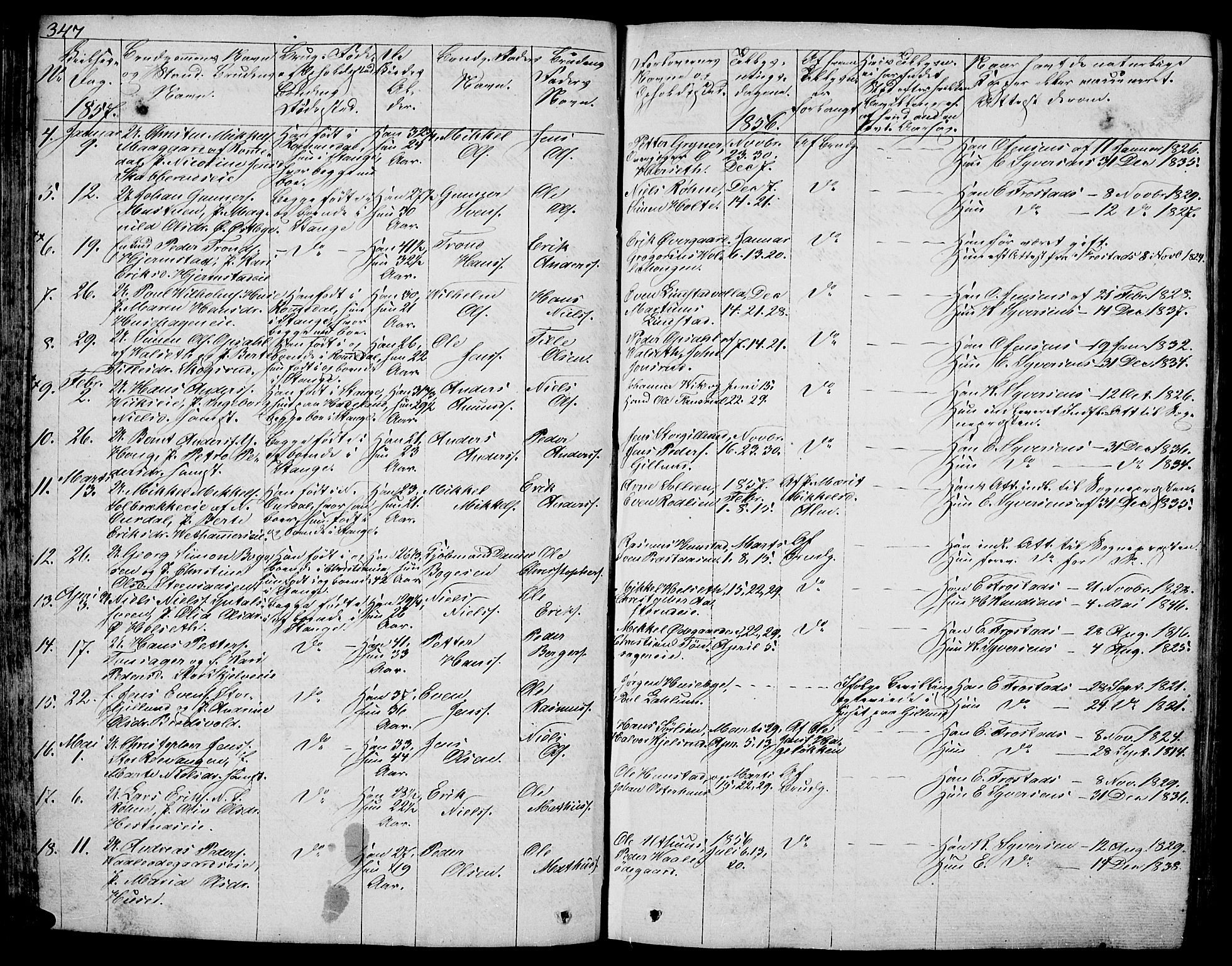 Stange prestekontor, AV/SAH-PREST-002/L/L0003: Klokkerbok nr. 3, 1840-1864, s. 347