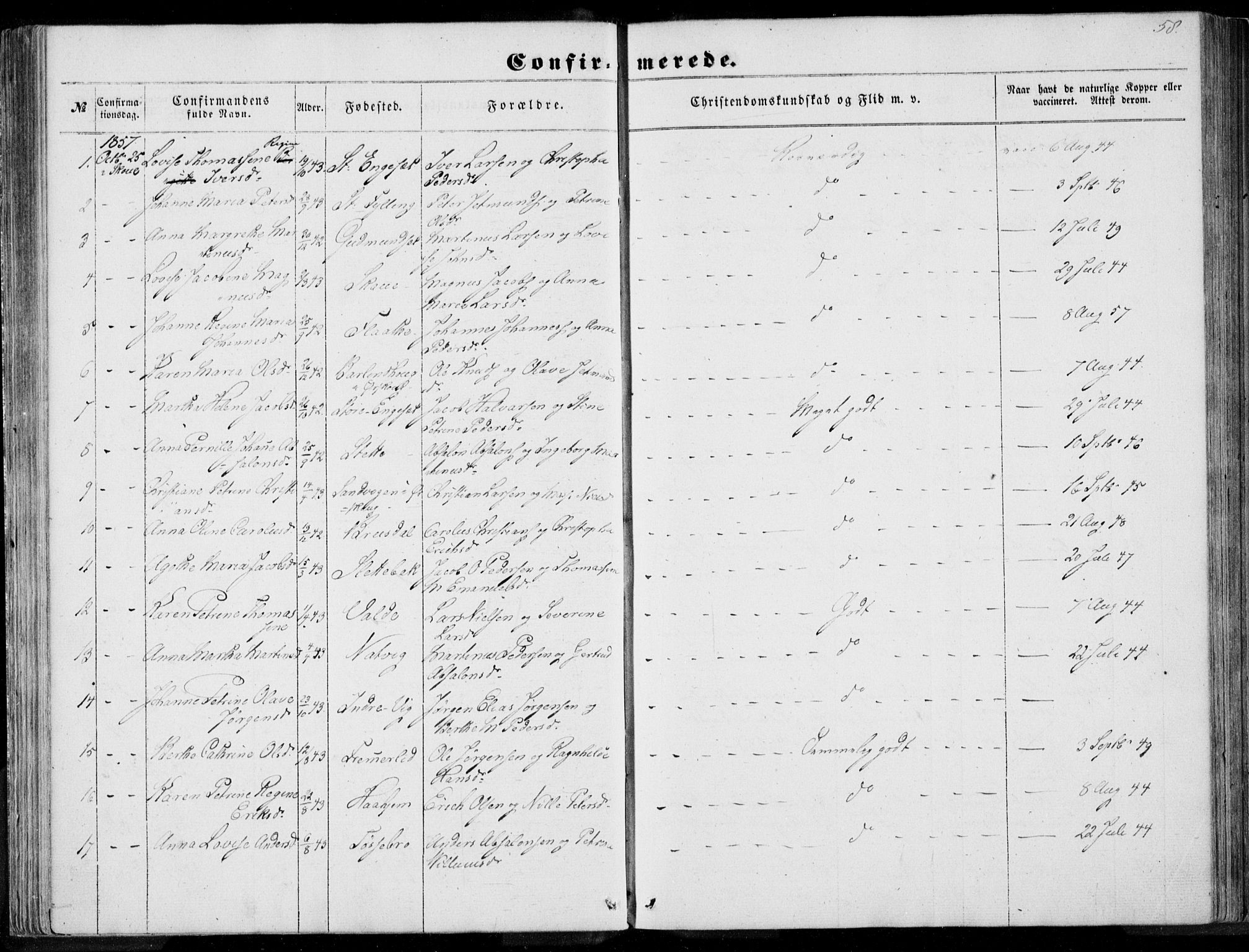 Ministerialprotokoller, klokkerbøker og fødselsregistre - Møre og Romsdal, AV/SAT-A-1454/524/L0354: Ministerialbok nr. 524A06, 1857-1863, s. 58