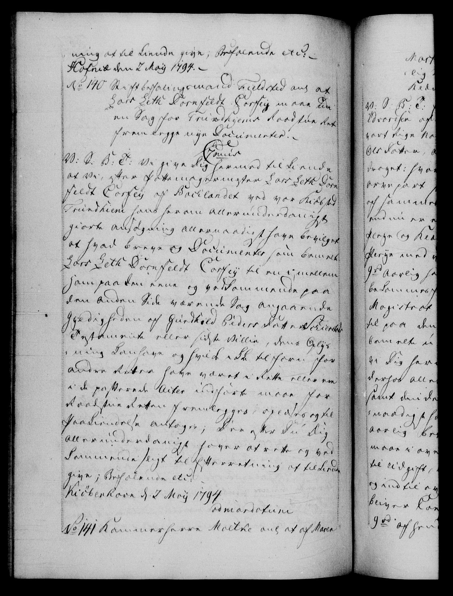 Danske Kanselli 1572-1799, AV/RA-EA-3023/F/Fc/Fca/Fcab/L0045: Norske tegnelser, 1792-1796, s. 352b