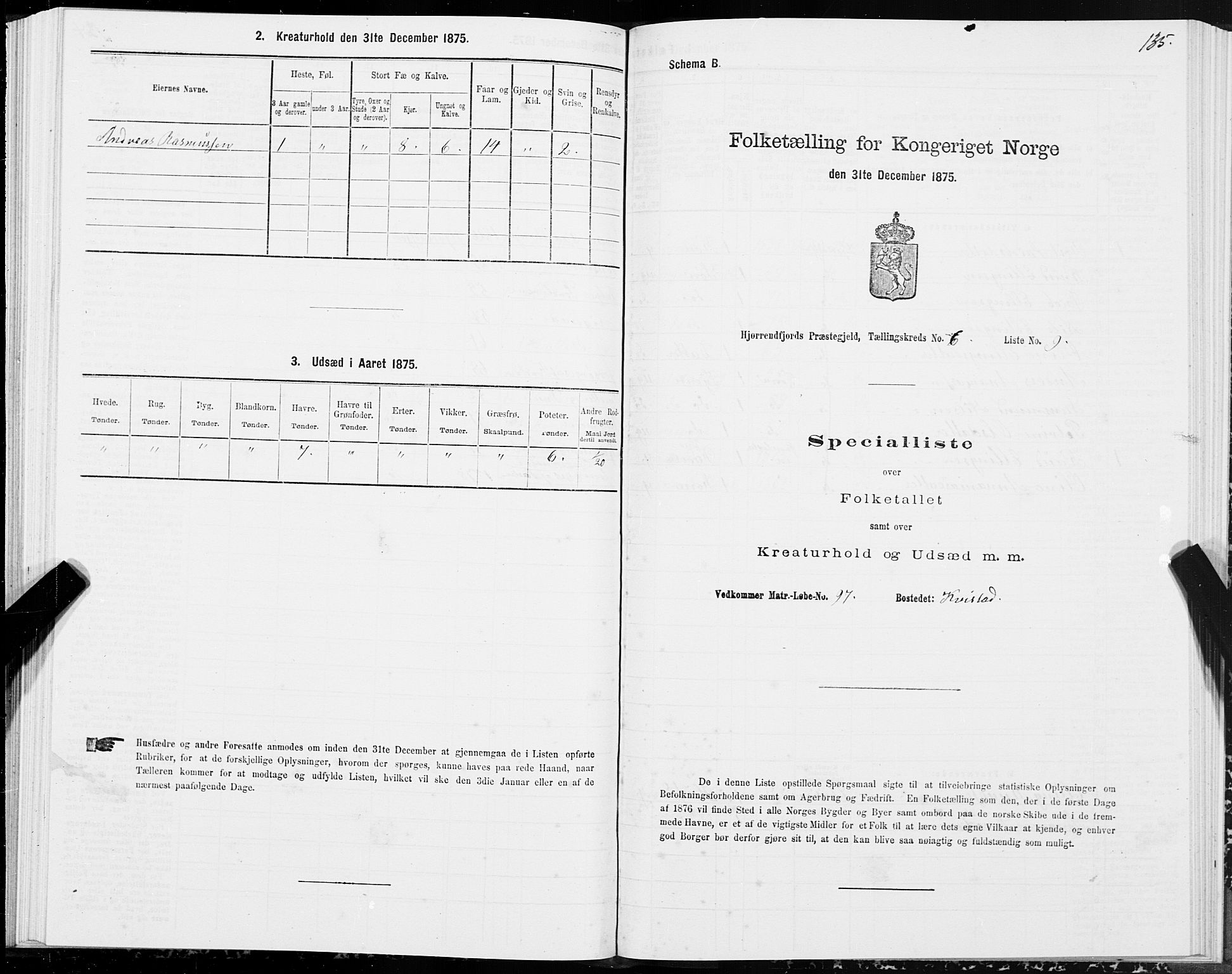 SAT, Folketelling 1875 for 1522P Hjørundfjord prestegjeld, 1875, s. 2135