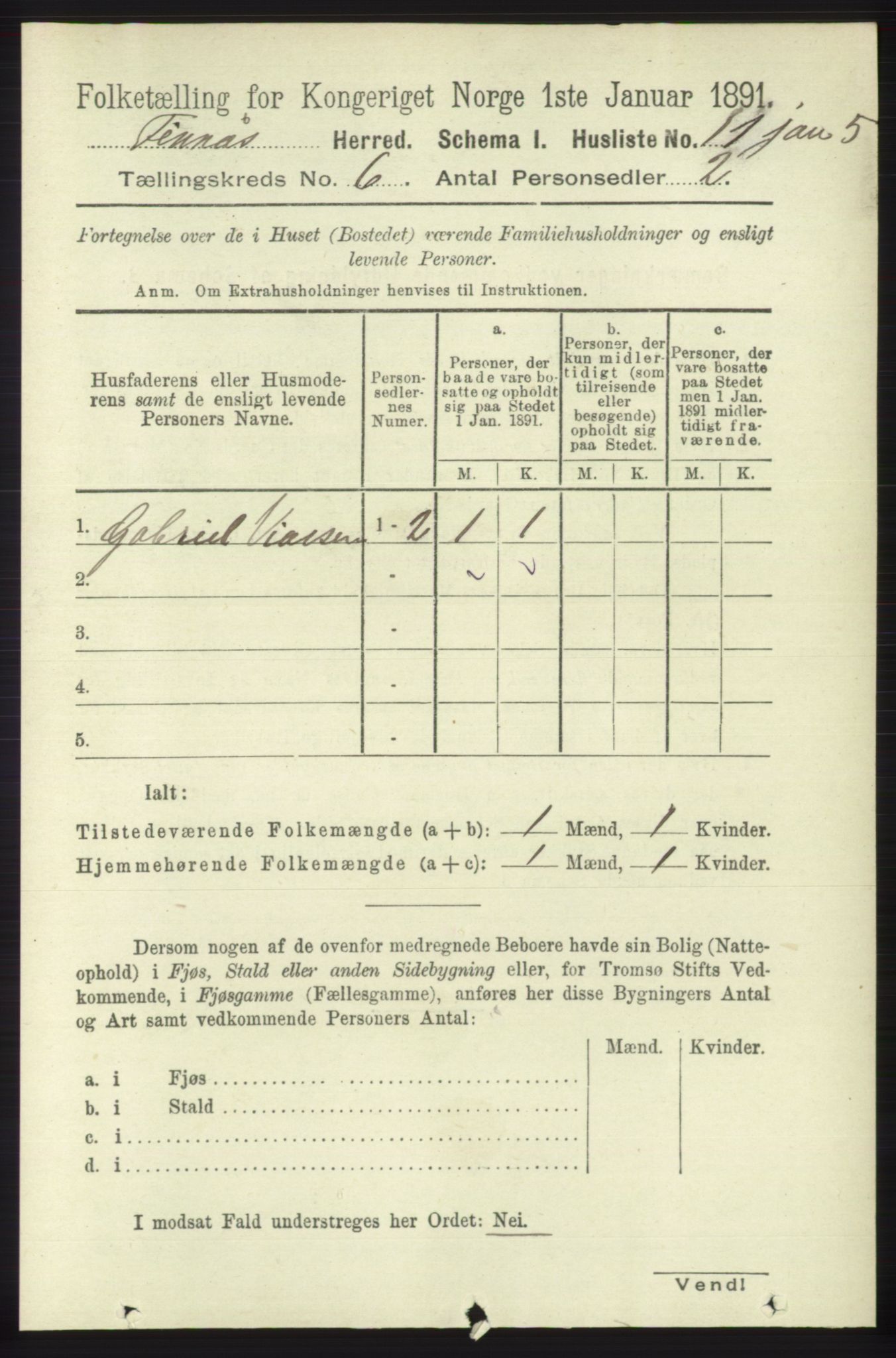 RA, Folketelling 1891 for 1218 Finnås herred, 1891, s. 2324