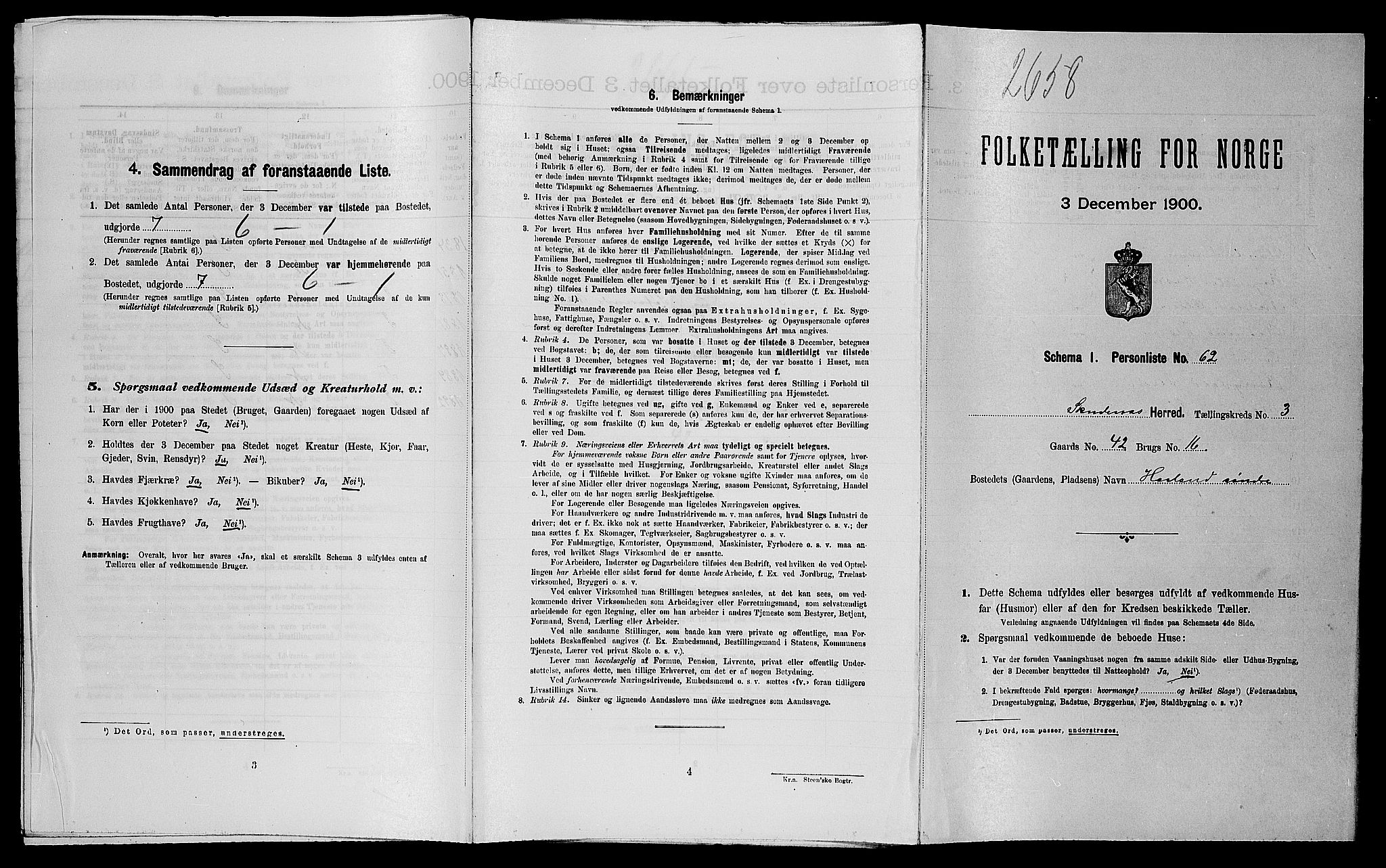 SAST, Folketelling 1900 for 1150 Skudenes herred, 1900, s. 481