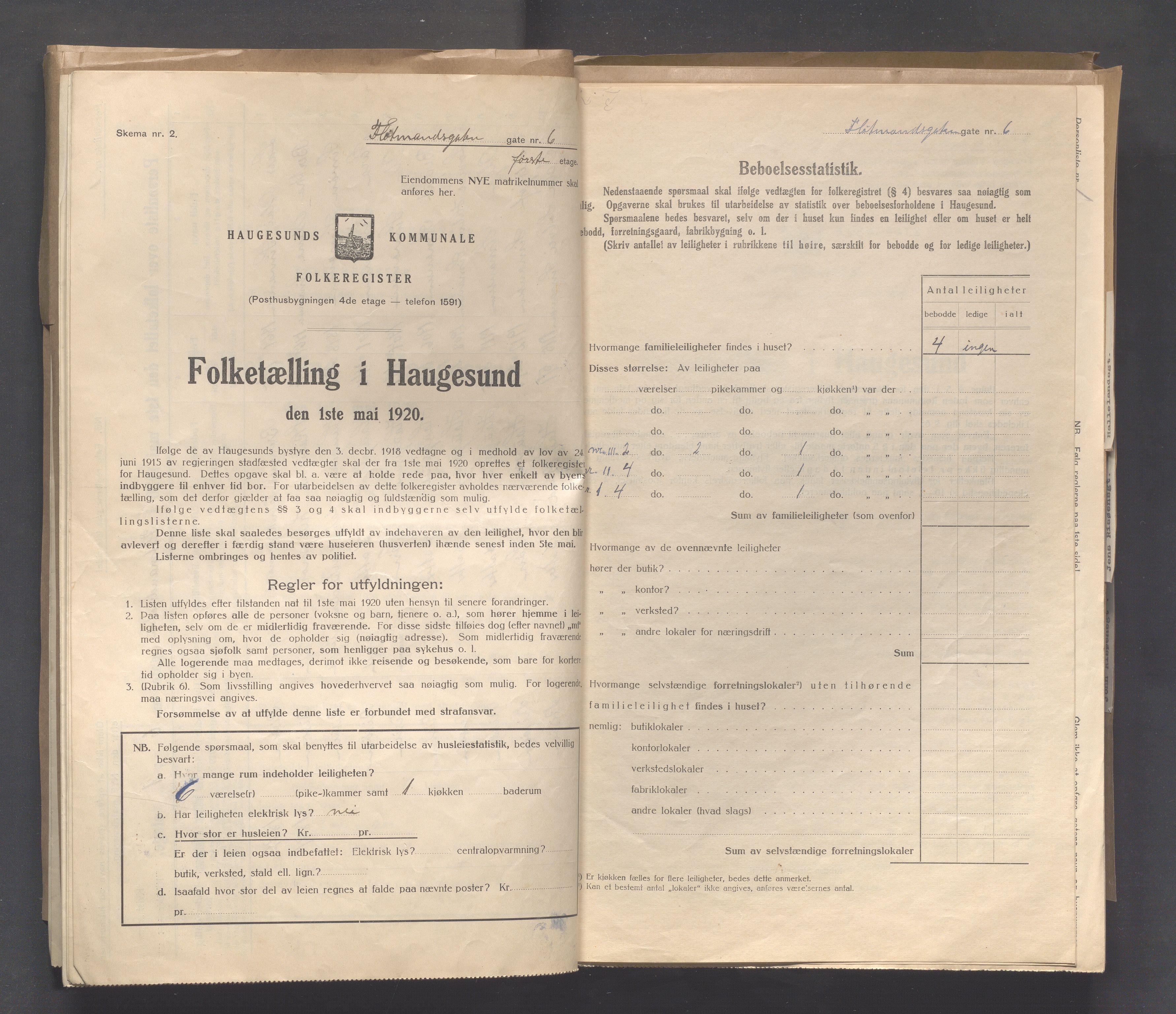 IKAR, Kommunal folketelling 1.5.1920 for Haugesund, 1920, s. 6381