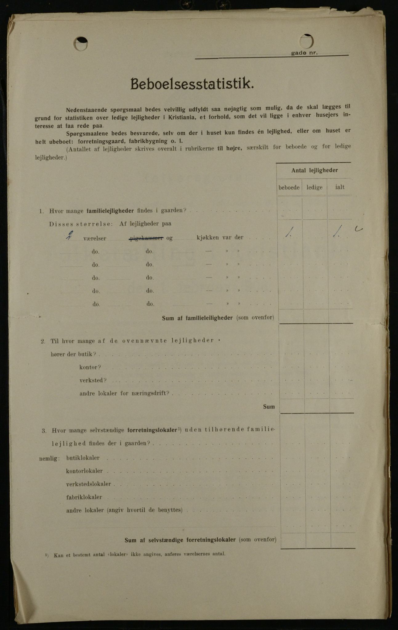 OBA, Kommunal folketelling 1.2.1908 for Kristiania kjøpstad, 1908, s. 98461